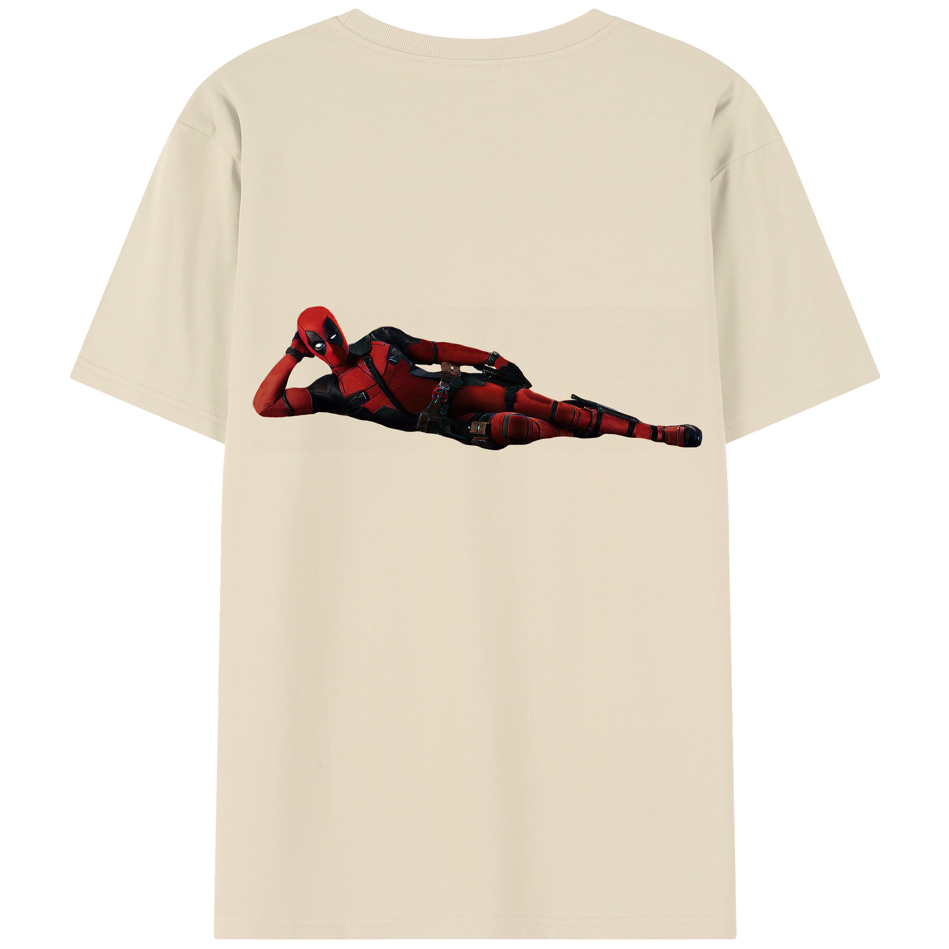 （画像用） Deadpool デッドプール 綿100％半袖Tシャツ（背面プリント）