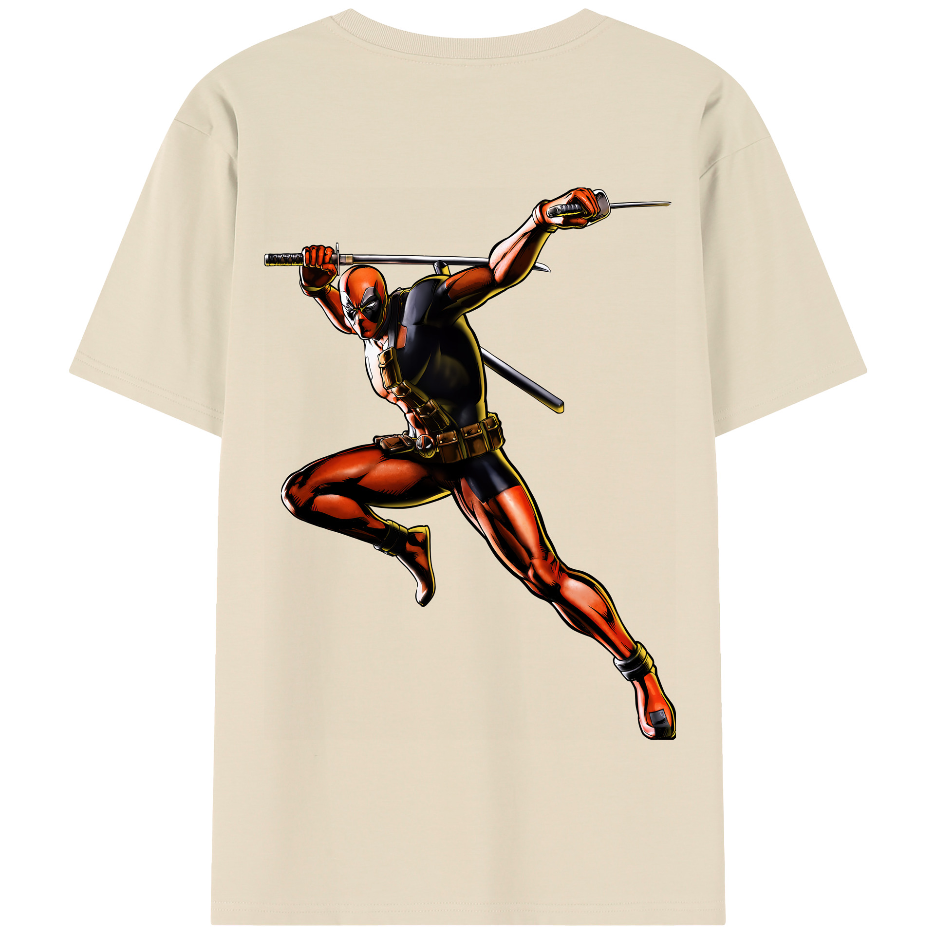 （画像用） Deadpool デッドプール 綿100％半袖Tシャツ（背面プリント）