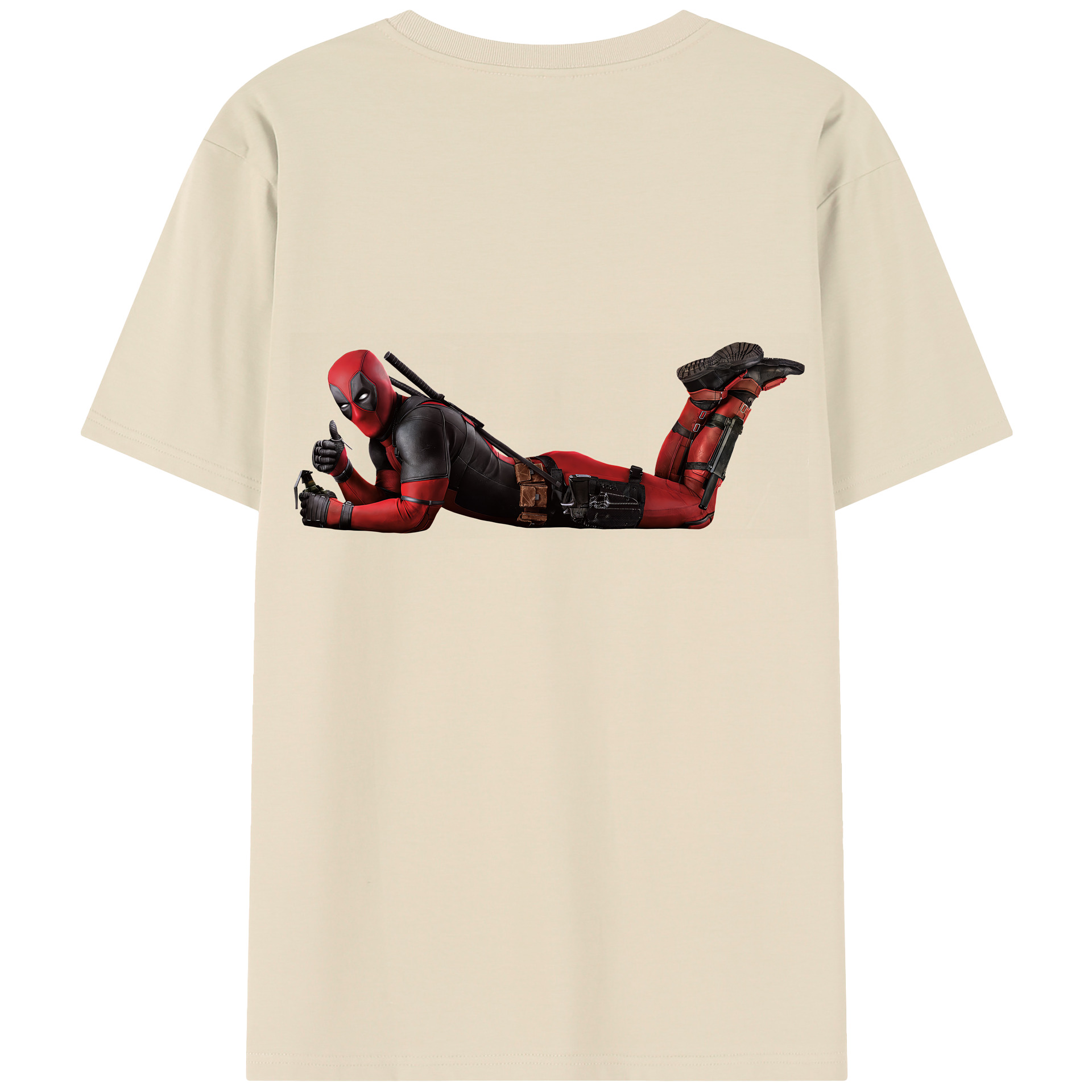 （画像用） Deadpool デッドプール 綿100％半袖Tシャツ（背面プリント）