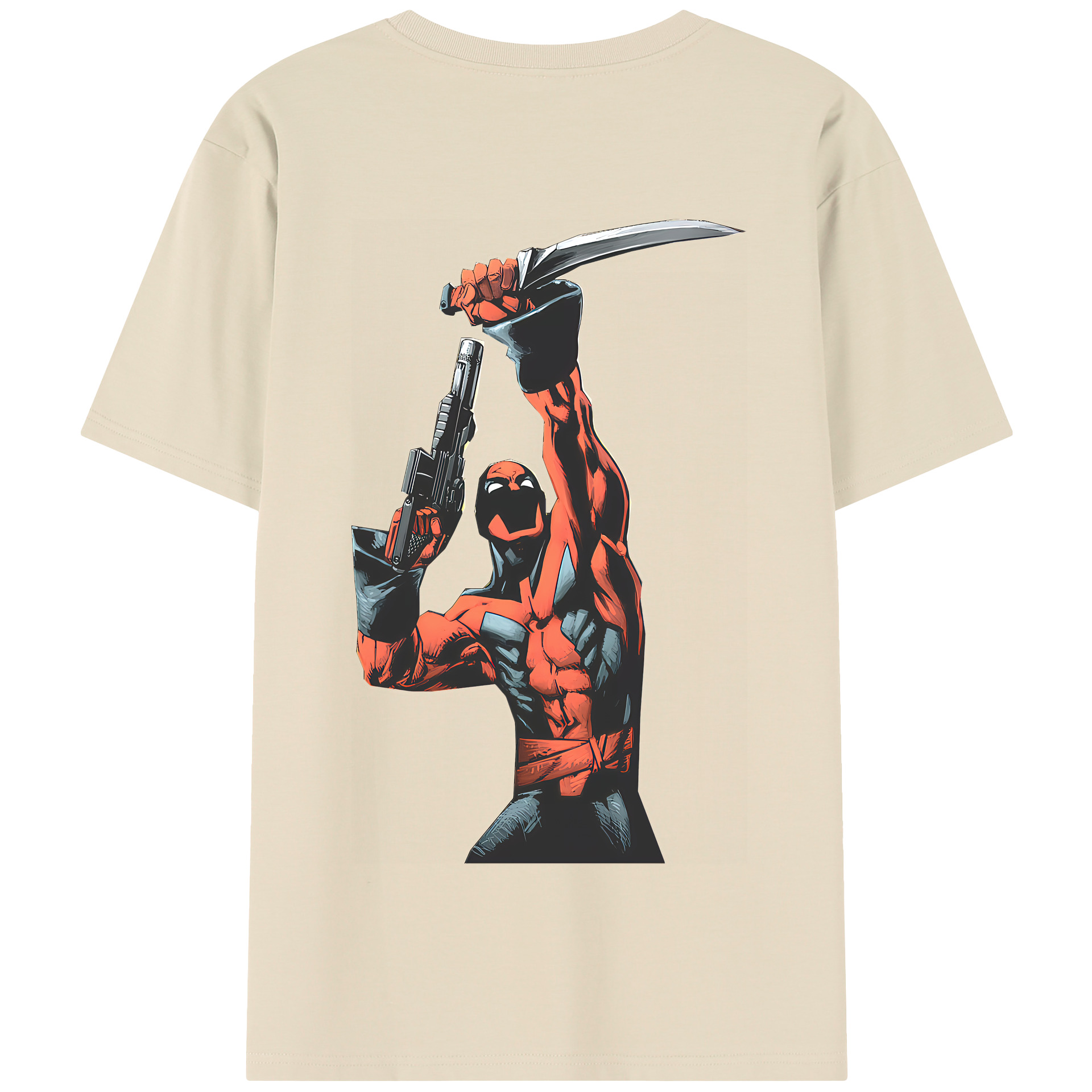 （画像用） Deadpool デッドプール 綿100％半袖Tシャツ（背面プリント）