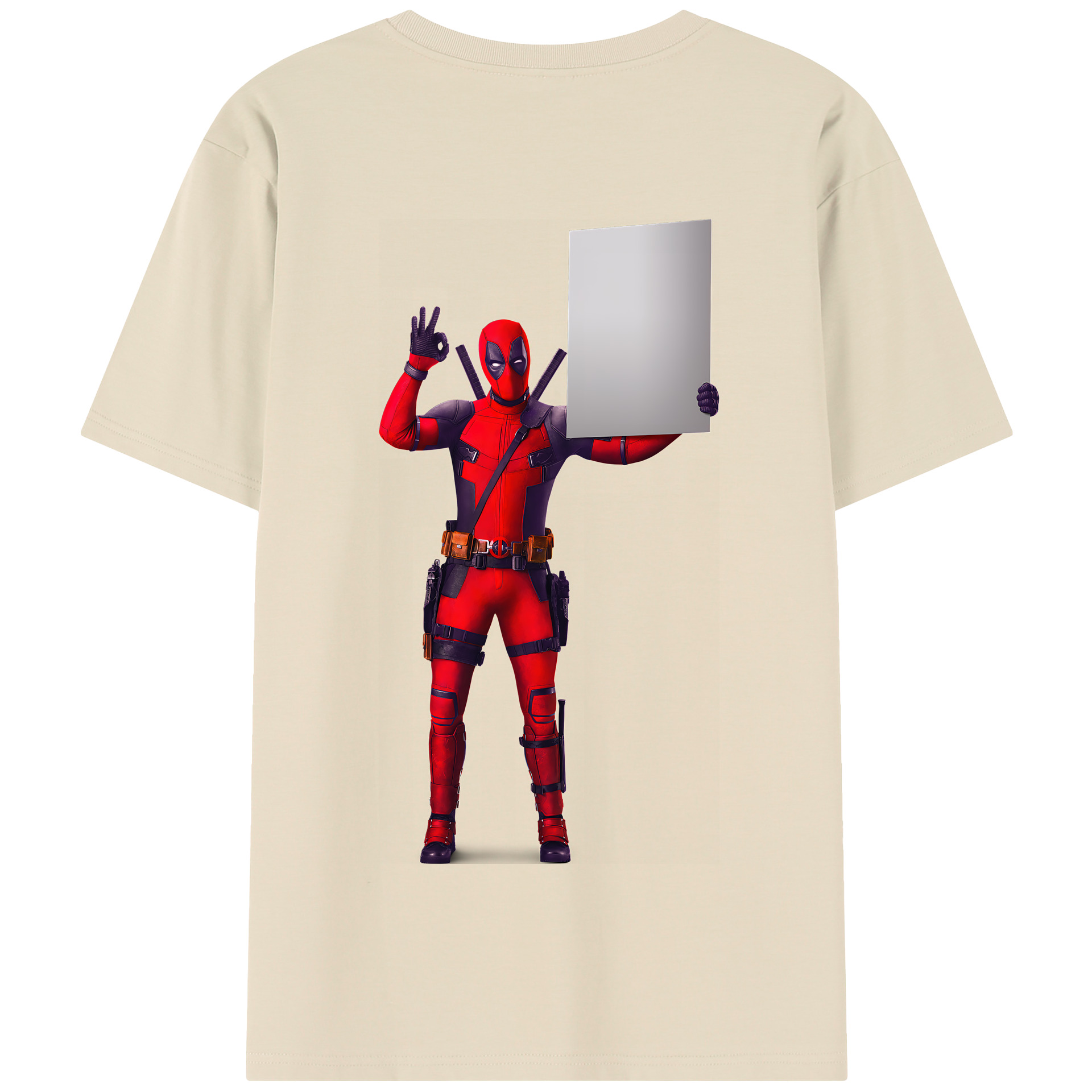 （画像用） Deadpool デッドプール 綿100％半袖Tシャツ（背面プリント）
