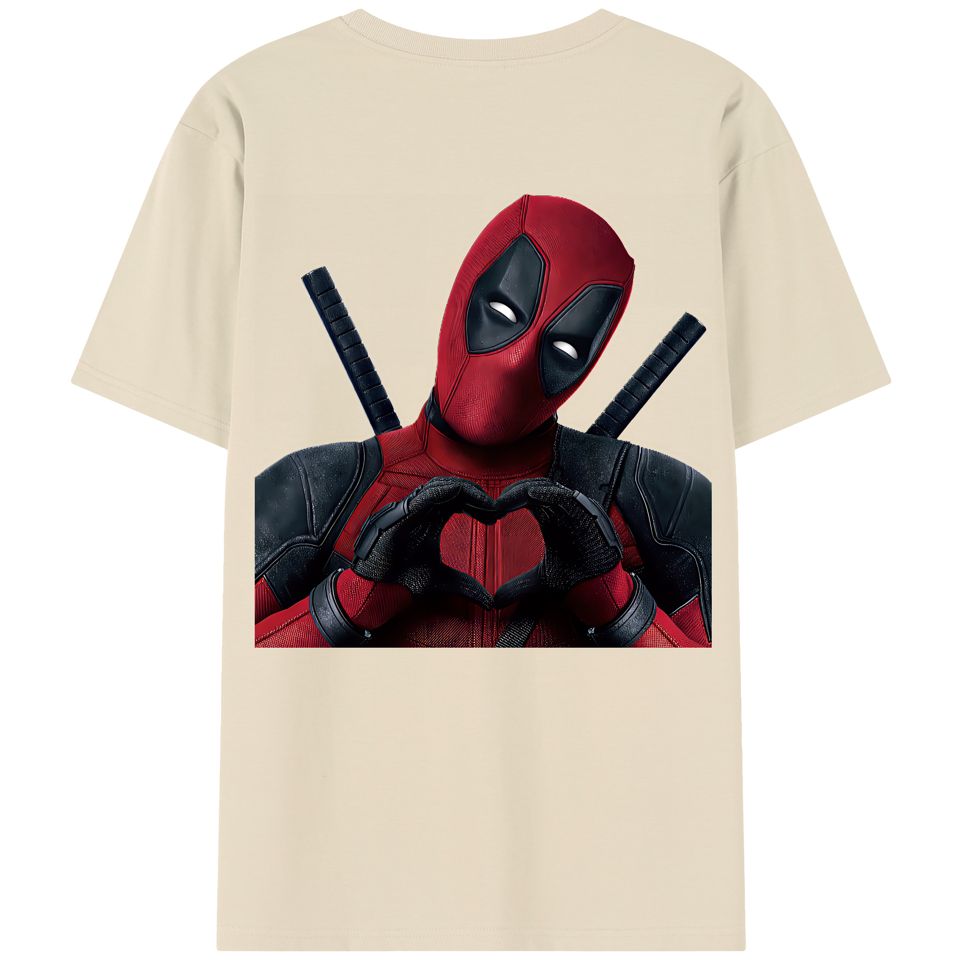 （画像用） Deadpool デッドプール 綿100％半袖Tシャツ（背面プリント）