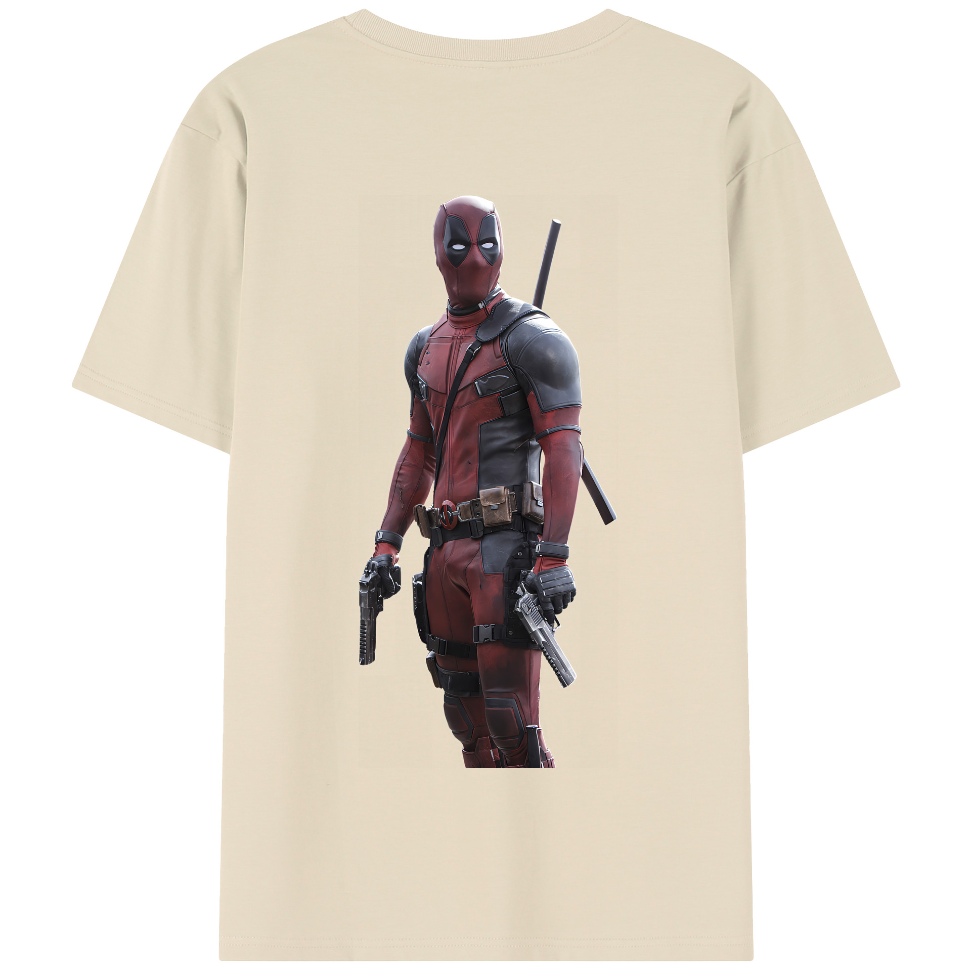 （画像用） Deadpool デッドプール 綿100％半袖Tシャツ（背面プリント）