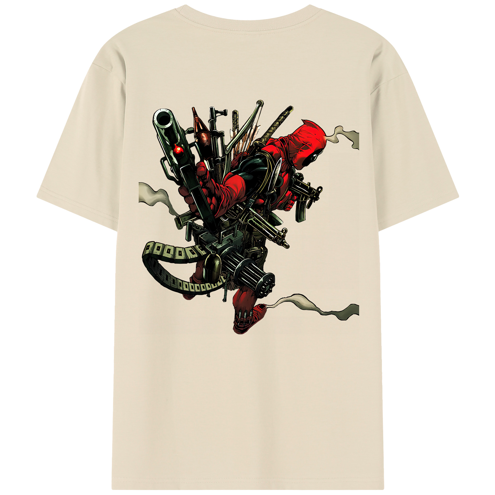 （画像用） Deadpool デッドプール 綿100％半袖Tシャツ（背面プリント）