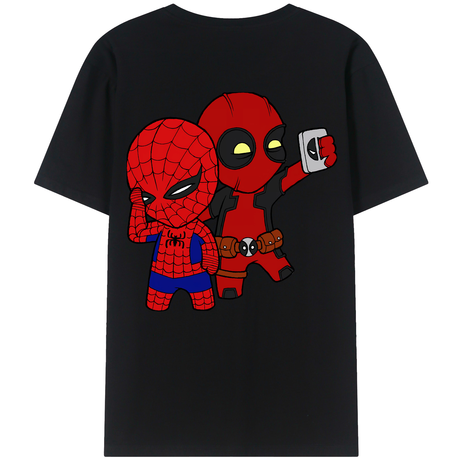 （画像用） Deadpool デッドプール 綿100％半袖Tシャツ（背面プリント）