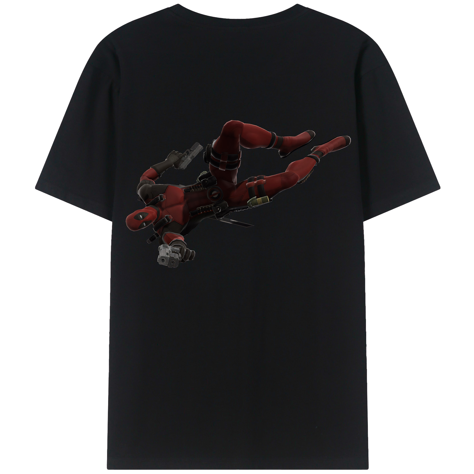 （画像用） Deadpool デッドプール 綿100％半袖Tシャツ（背面プリント）