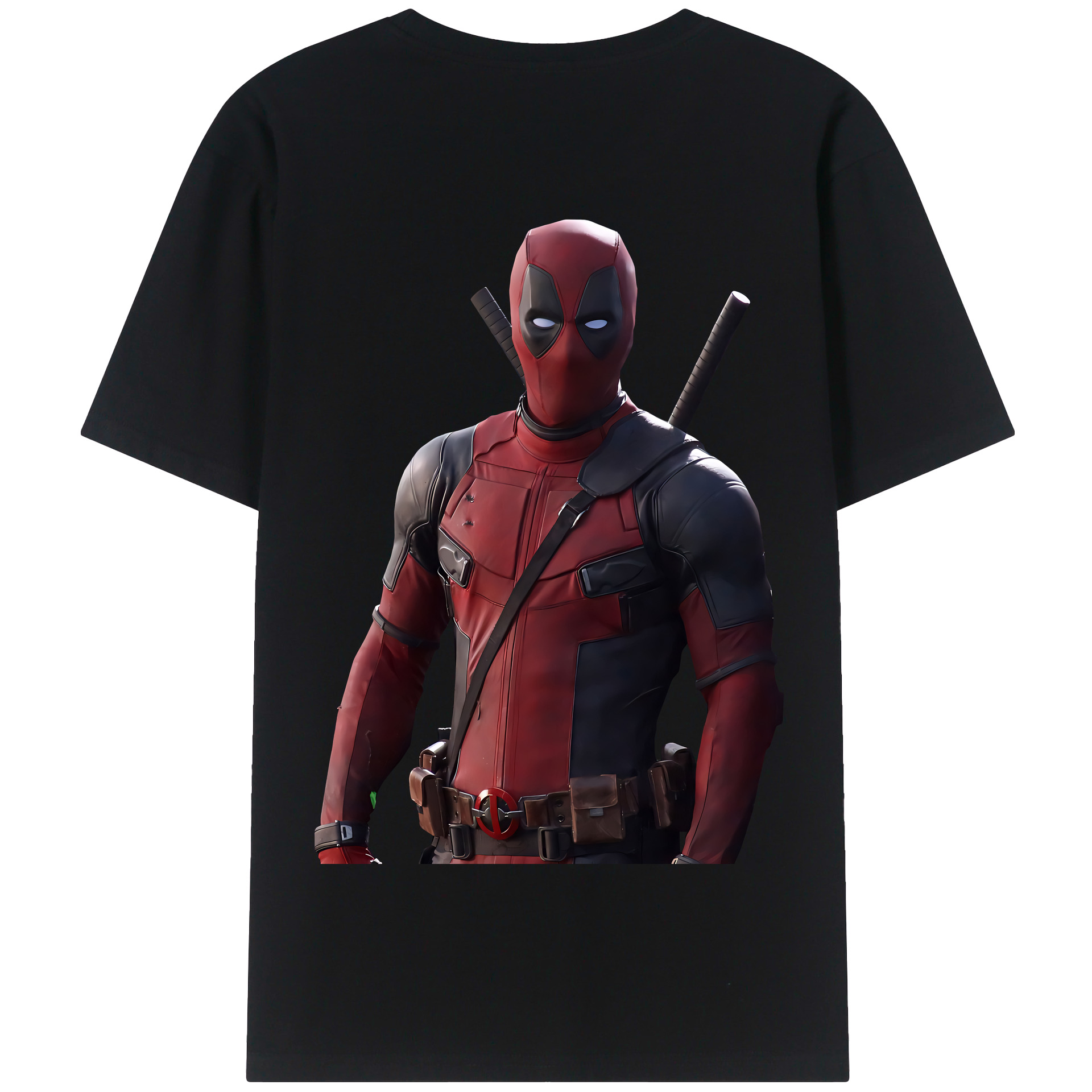 （画像用） Deadpool デッドプール 綿100％半袖Tシャツ（背面プリント）
