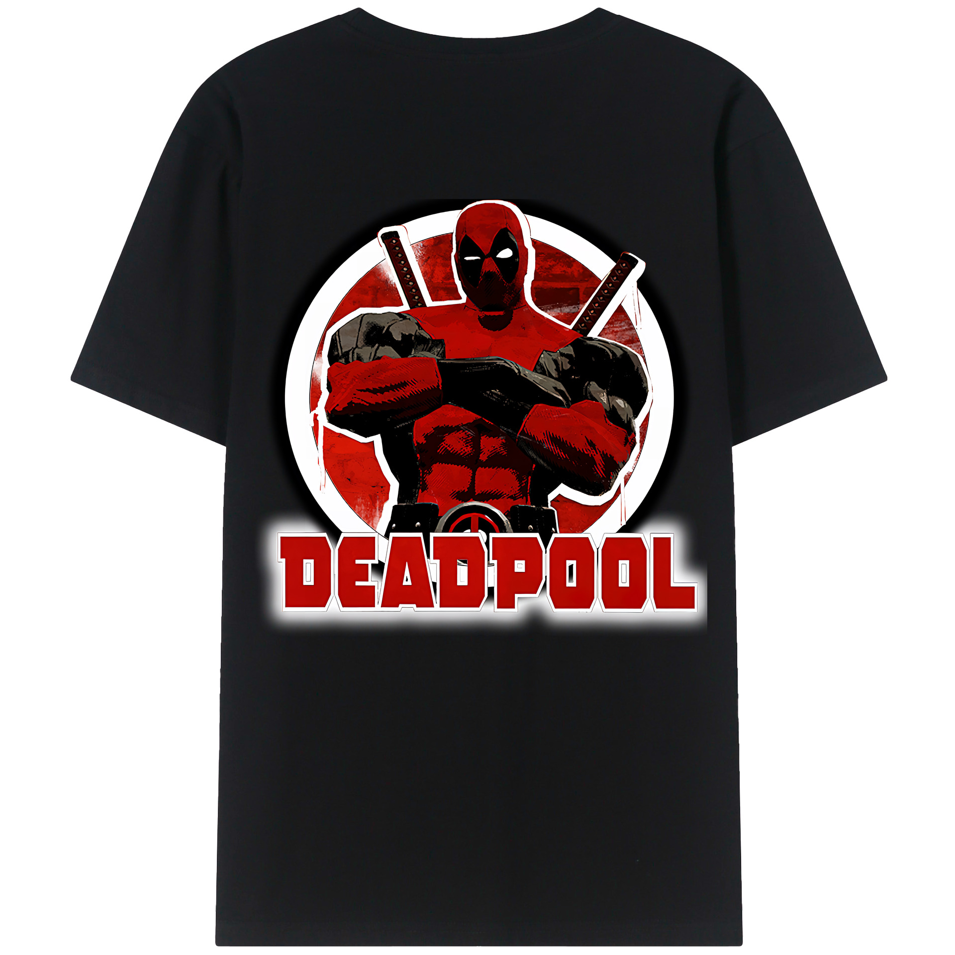 （画像用） Deadpool デッドプール 綿100％半袖Tシャツ（背面プリント）