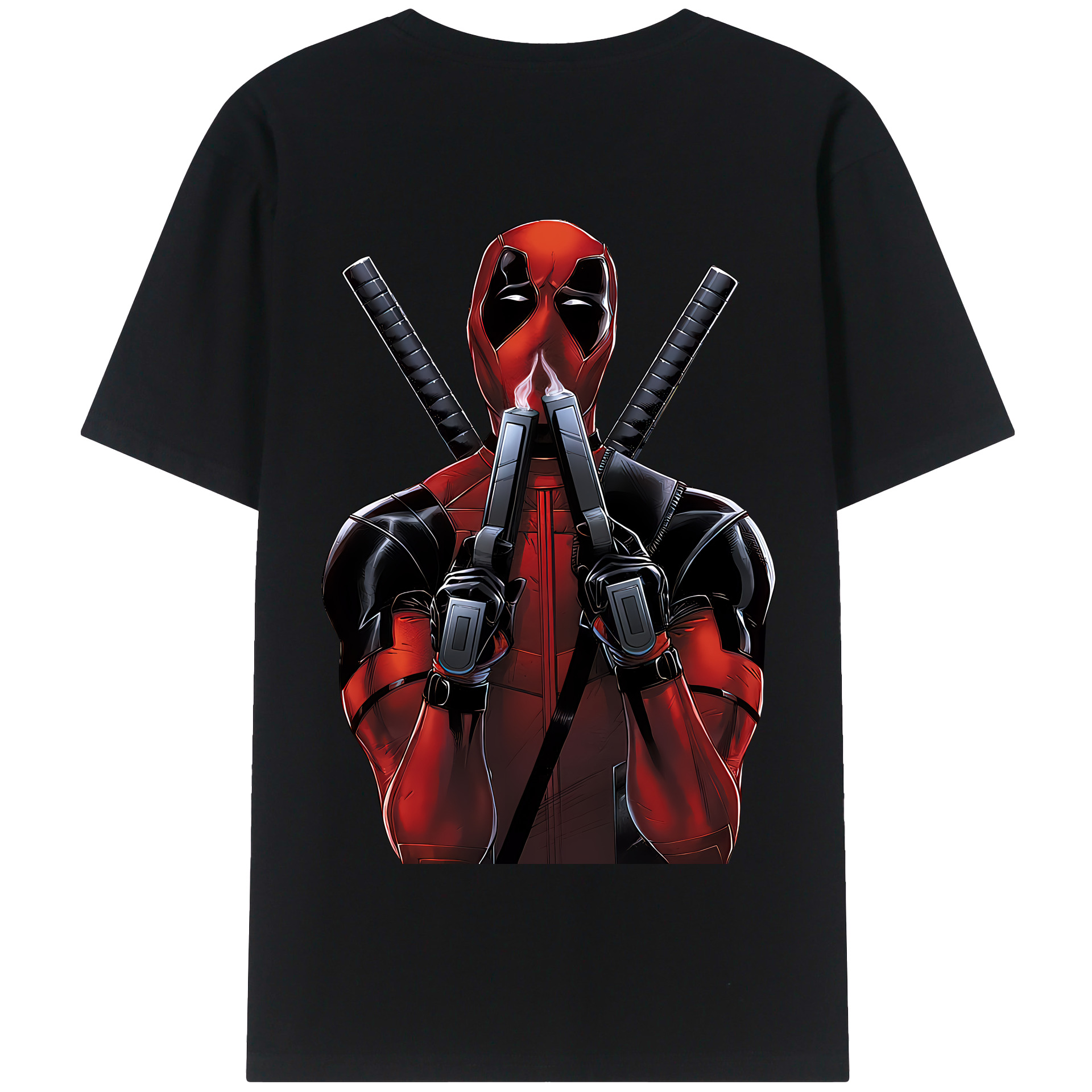 （画像用） Deadpool デッドプール 綿100％半袖Tシャツ（背面プリント）