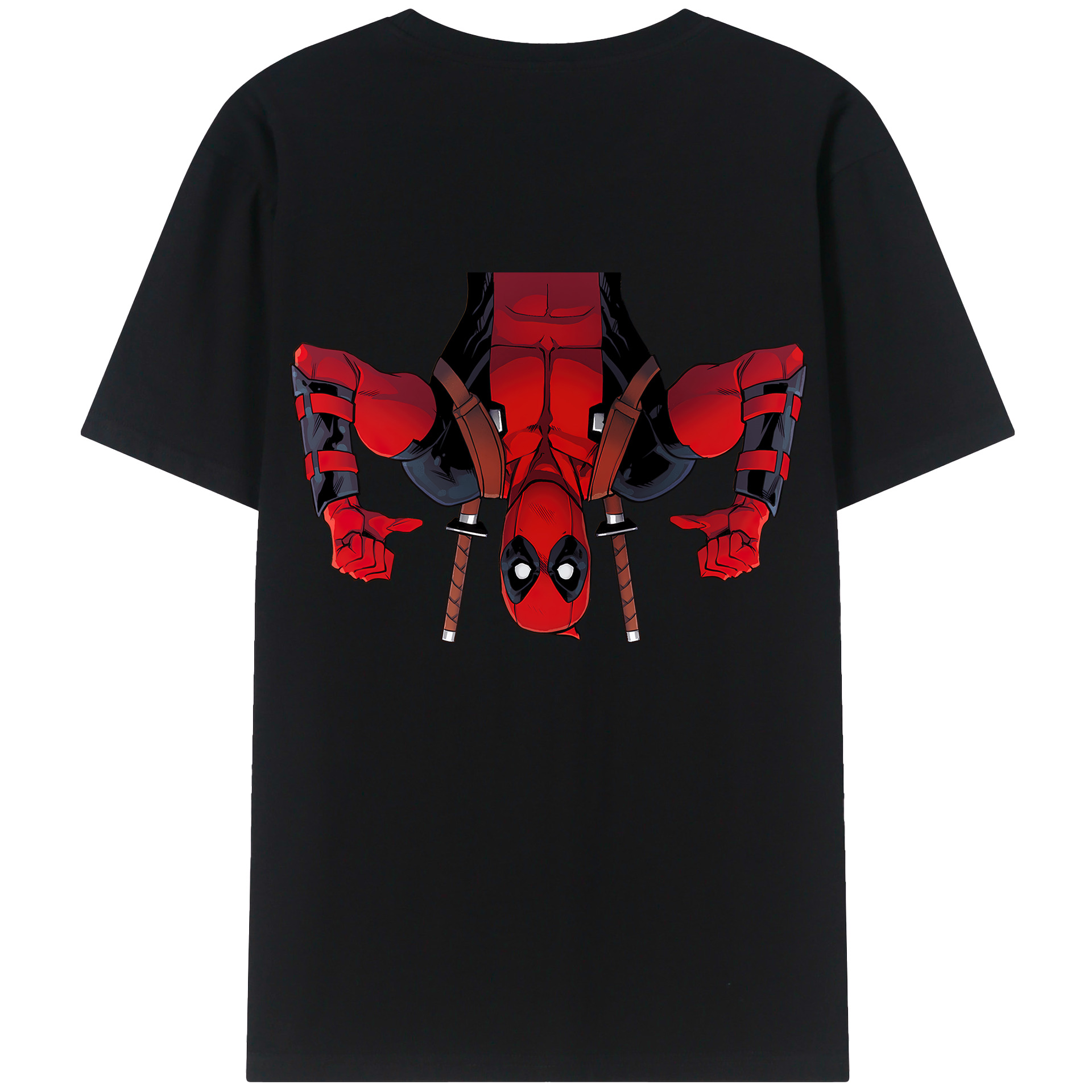 （画像用） Deadpool デッドプール 綿100％半袖Tシャツ（背面プリント）