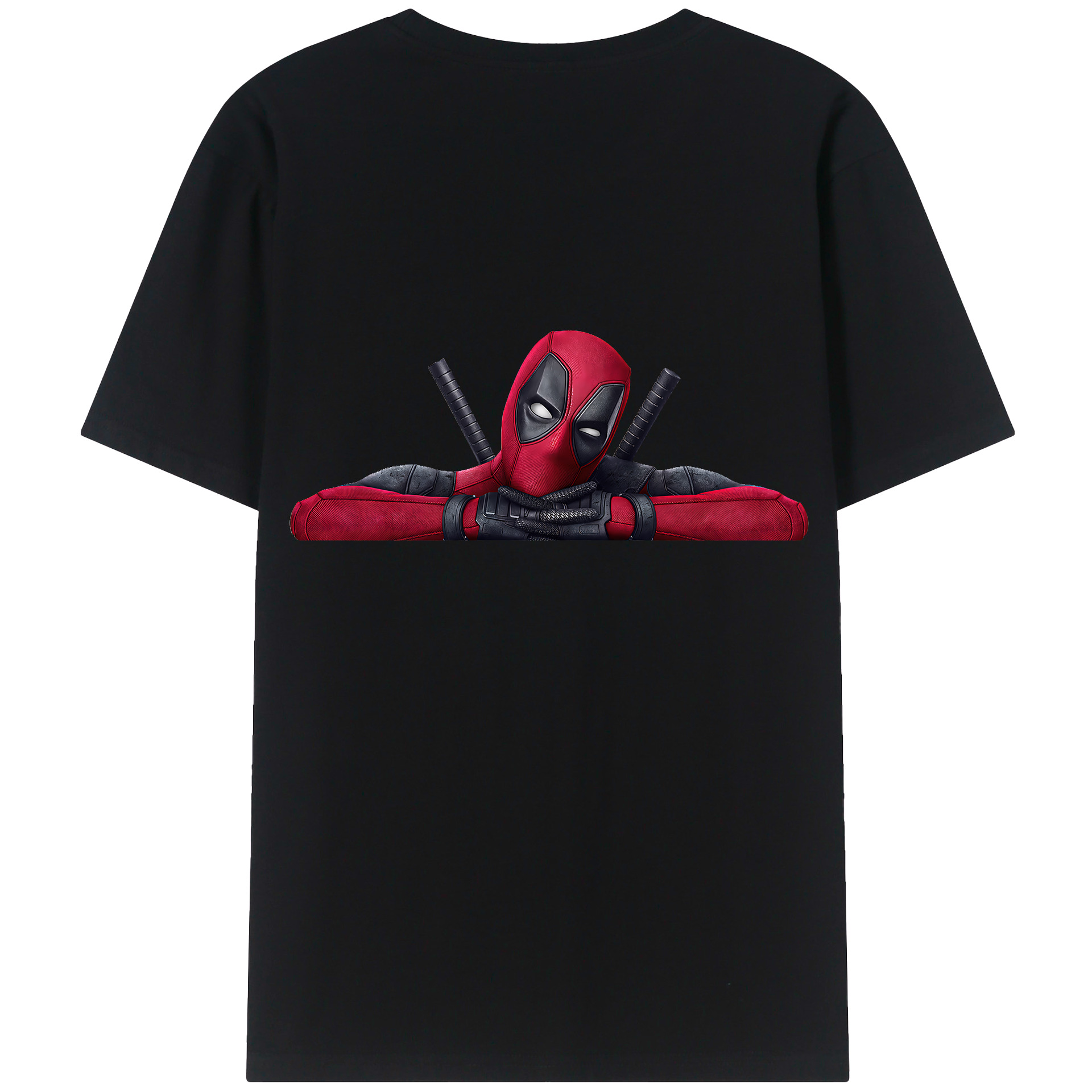 （画像用） Deadpool デッドプール 綿100％半袖Tシャツ（背面プリント）
