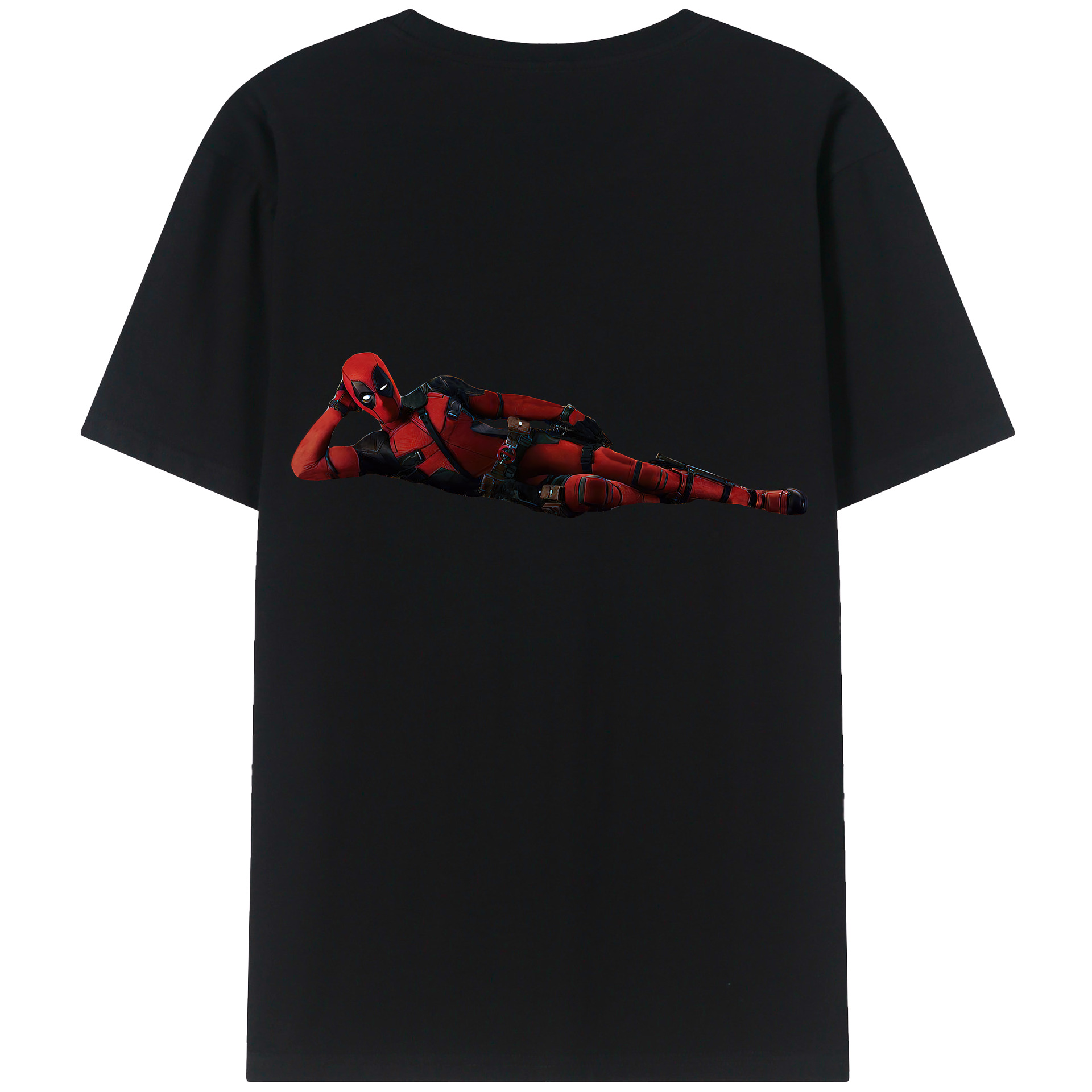 （画像用） Deadpool デッドプール 綿100％半袖Tシャツ（背面プリント）