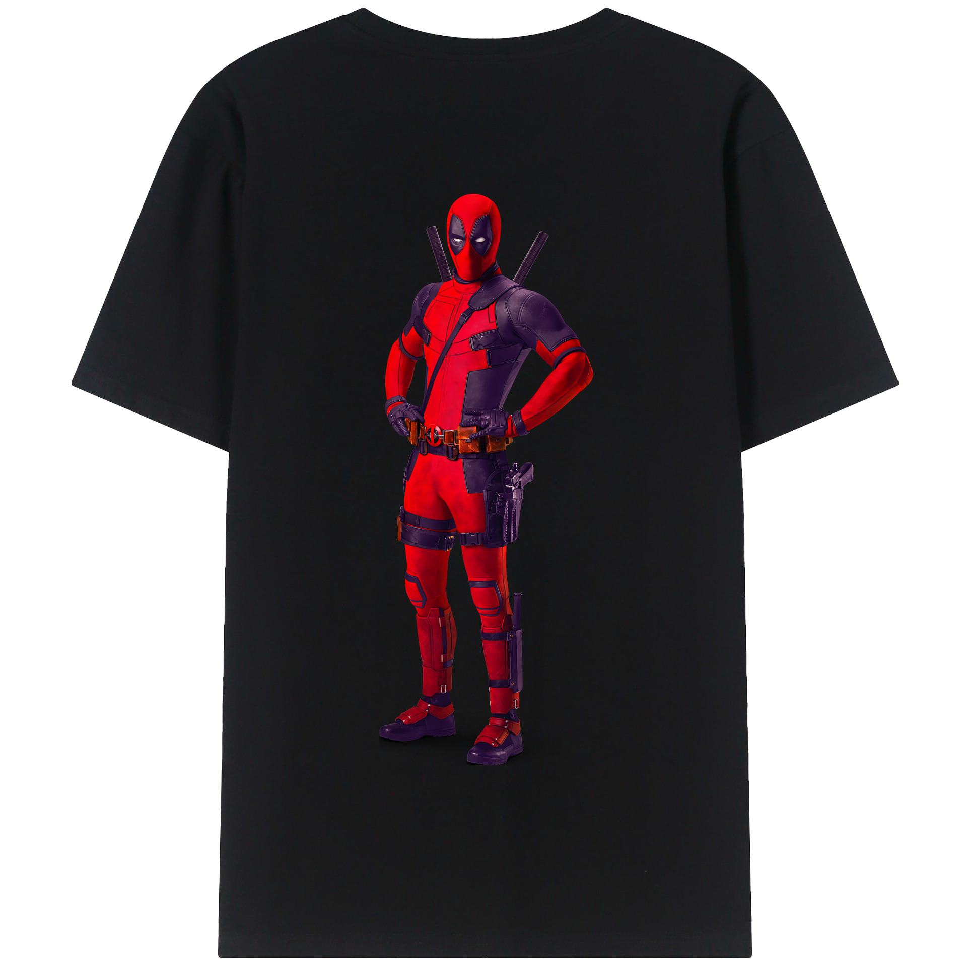 （画像用） Deadpool デッドプール 綿100％半袖Tシャツ（背面プリント）