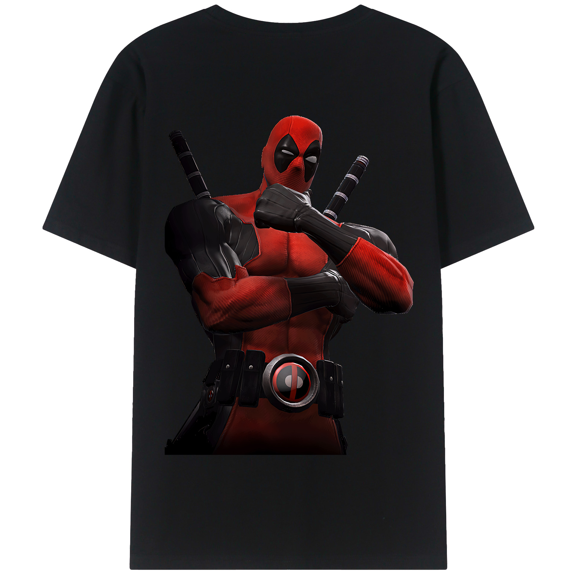 （画像用） Deadpool デッドプール 綿100％半袖Tシャツ（背面プリント）