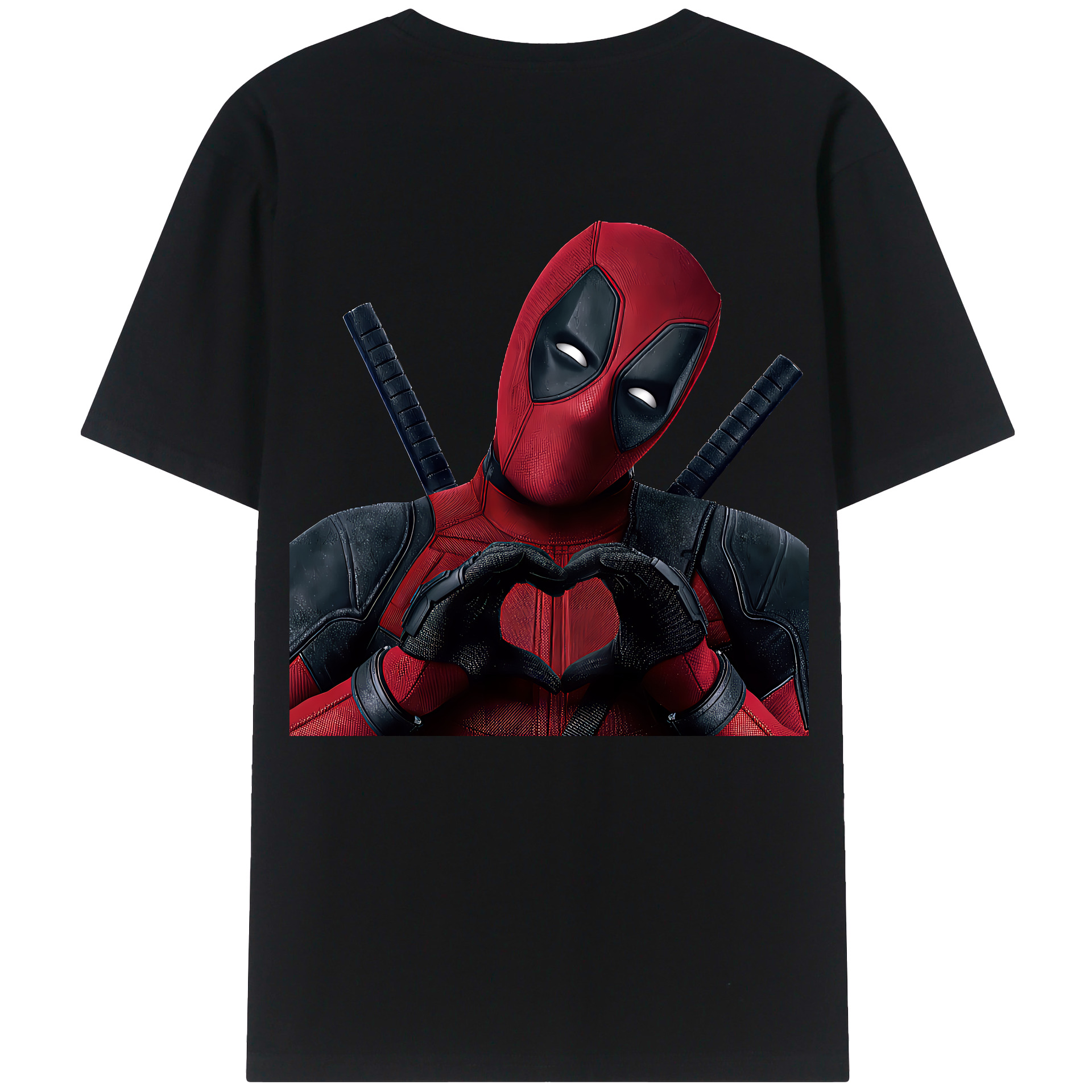 （画像用） Deadpool デッドプール 綿100％半袖Tシャツ（背面プリント）