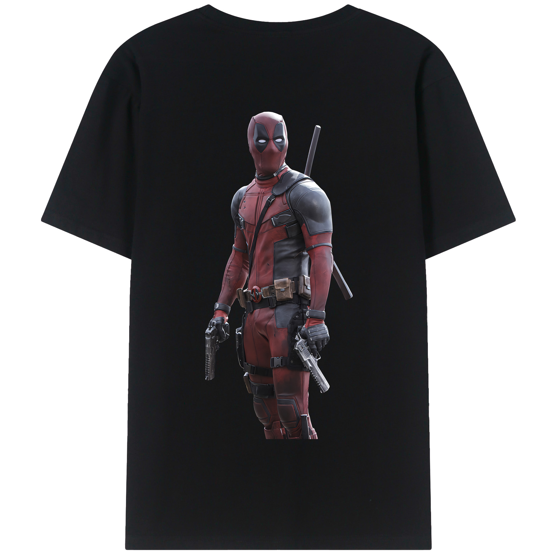 （画像用） Deadpool デッドプール 綿100％半袖Tシャツ（背面プリント）