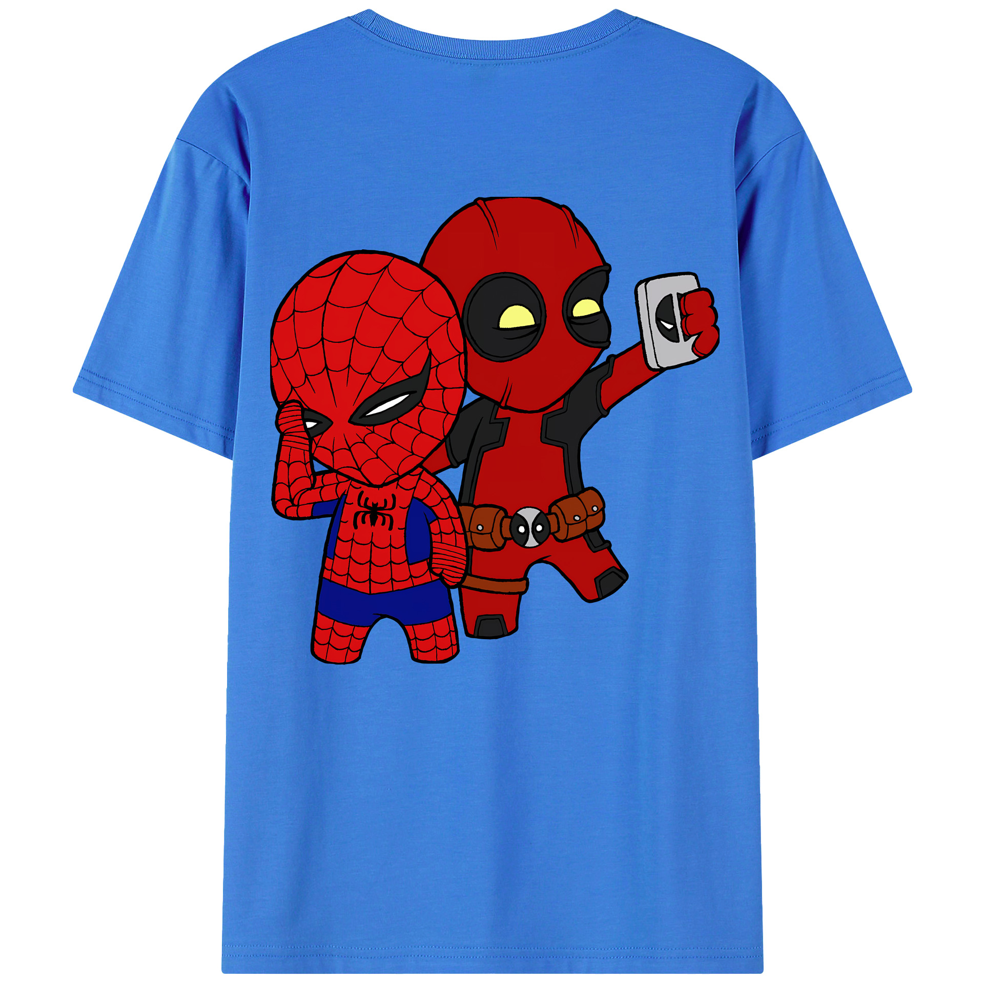 （画像用） Deadpool デッドプール 綿100％半袖Tシャツ（背面プリント）