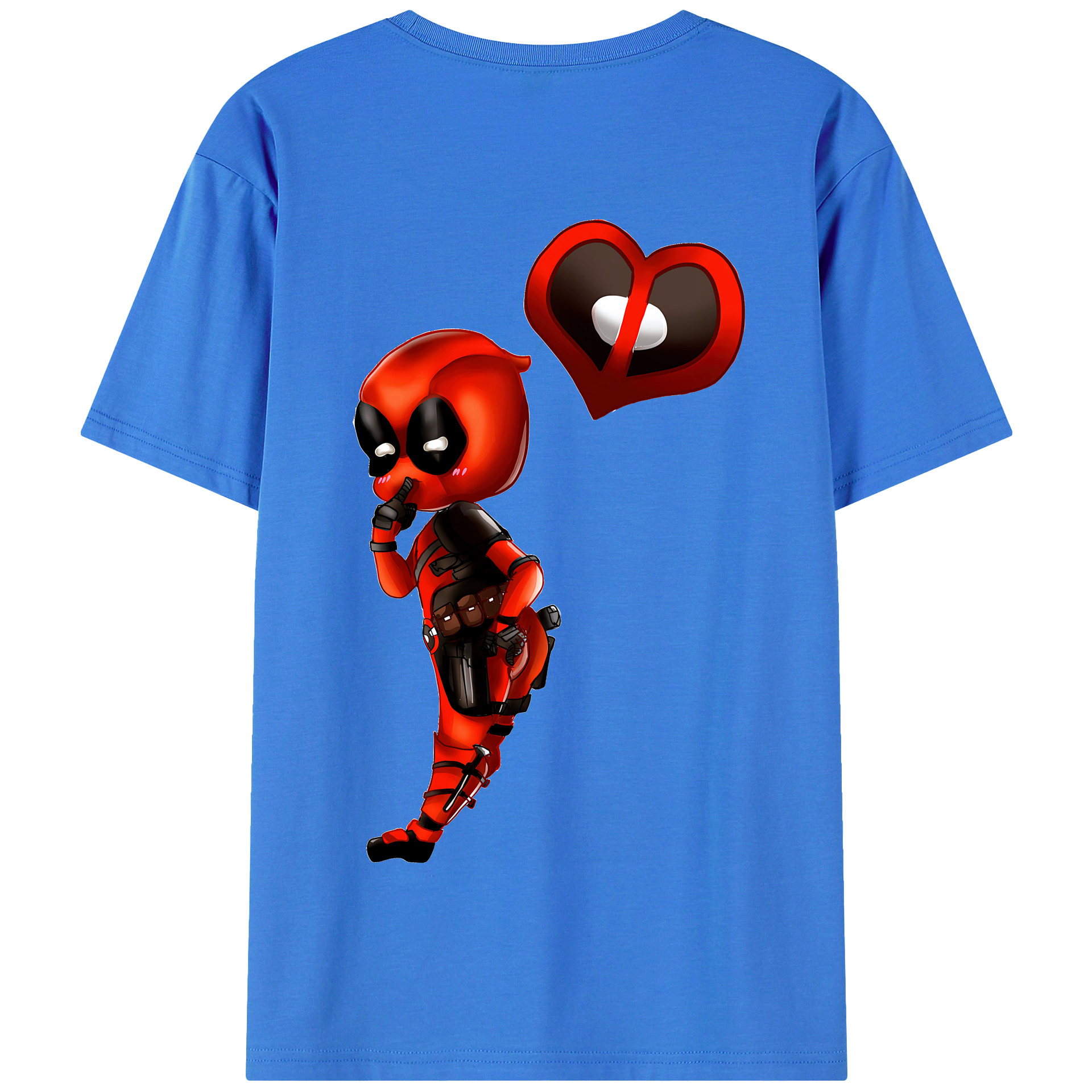 （画像用） Deadpool デッドプール 綿100％半袖Tシャツ（背面プリント）