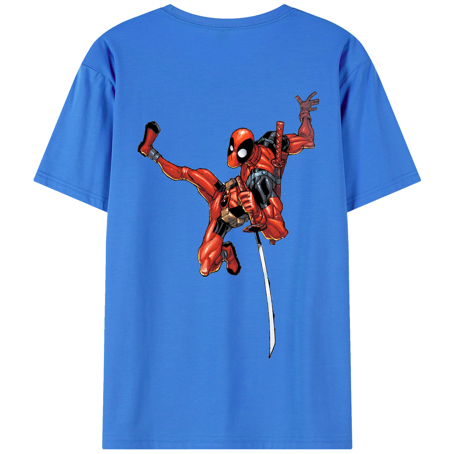 （画像用） Deadpool デッドプール 綿100％半袖Tシャツ（背面プリント）