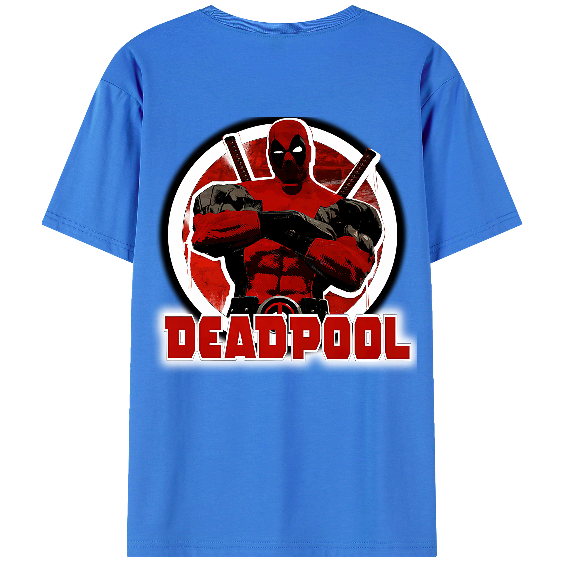 （画像用） Deadpool デッドプール 綿100％半袖Tシャツ（背面プリント）