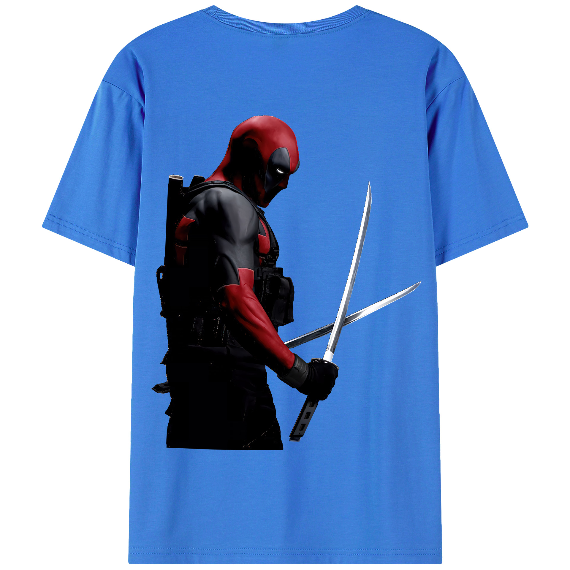 （画像用） Deadpool デッドプール 綿100％半袖Tシャツ（背面プリント）