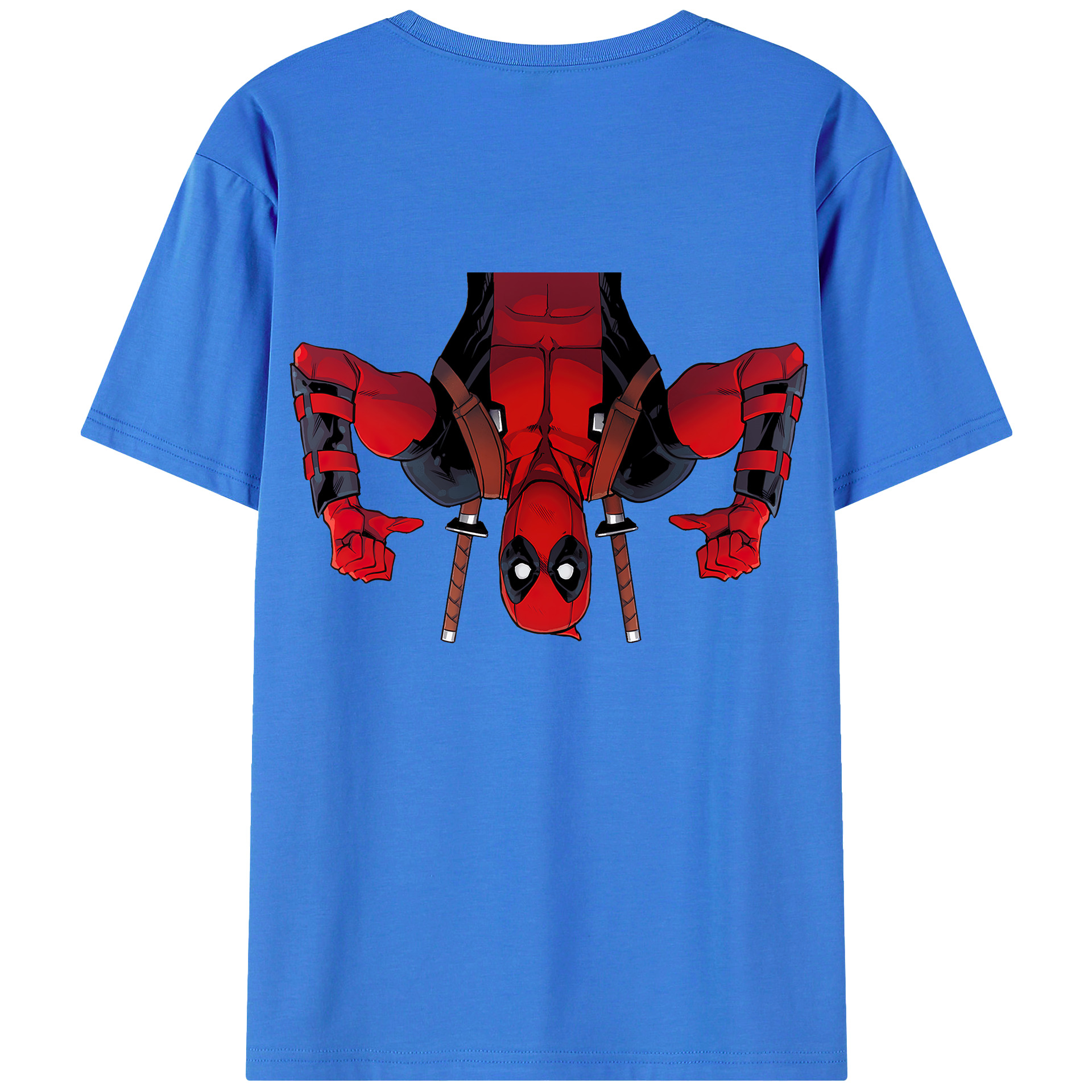 （画像用） Deadpool デッドプール 綿100％半袖Tシャツ（背面プリント）