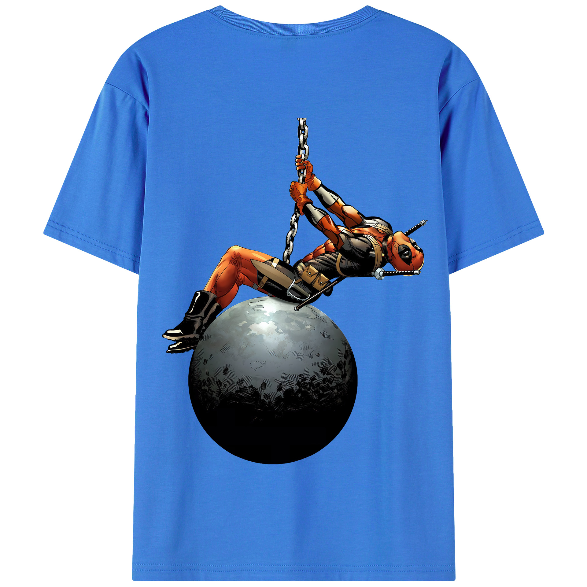 （画像用） Deadpool デッドプール 綿100％半袖Tシャツ（背面プリント）