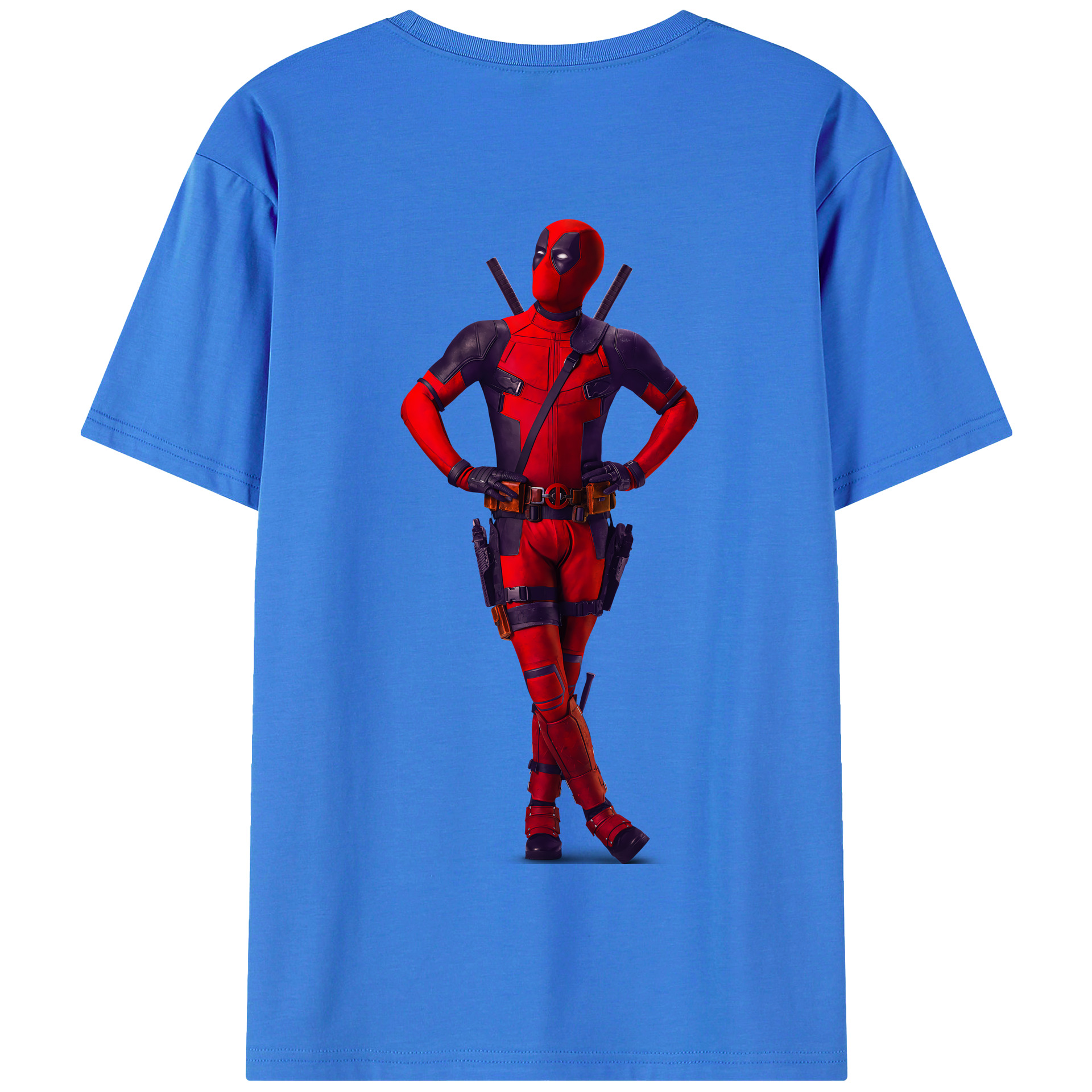 （画像用） Deadpool デッドプール 綿100％半袖Tシャツ（背面プリント）