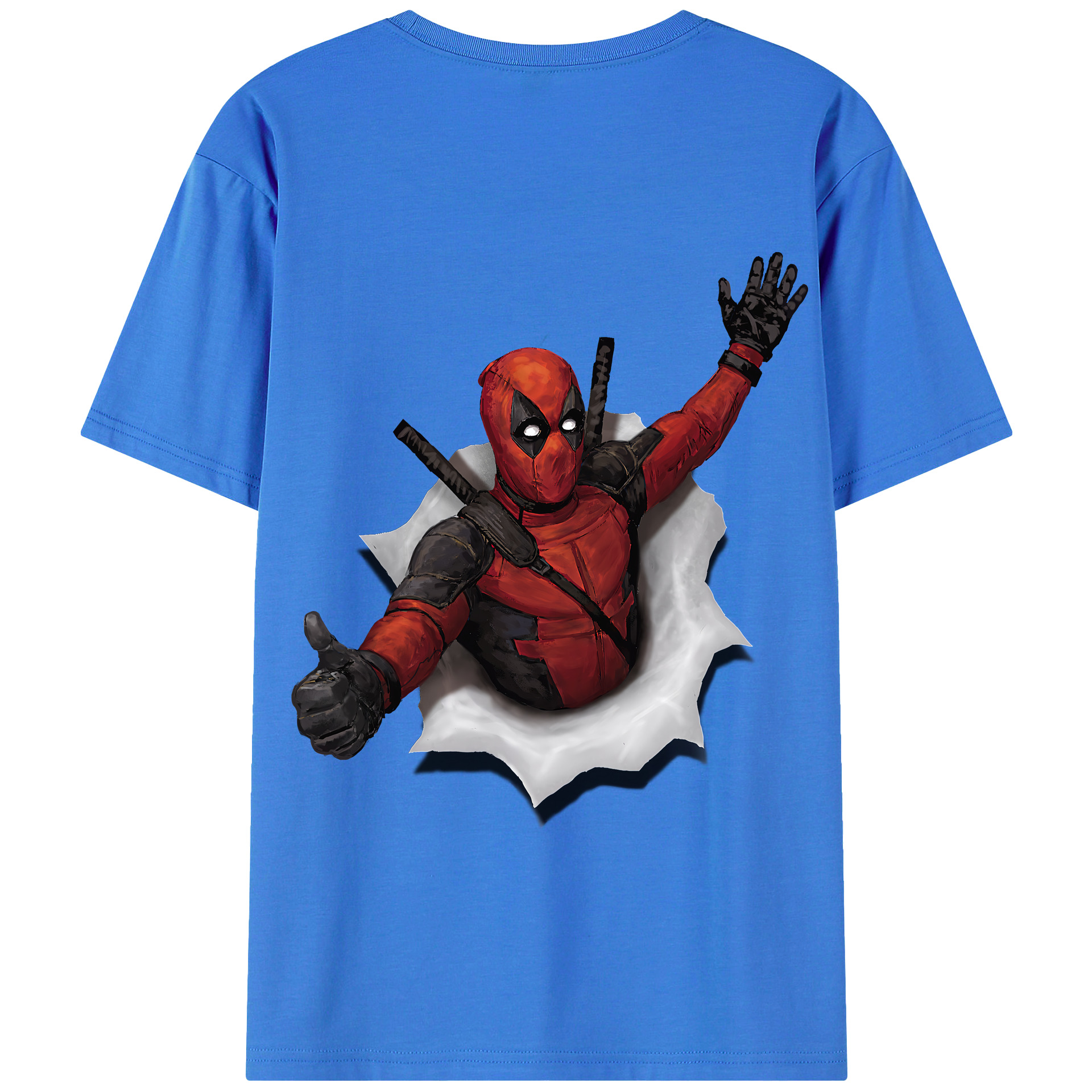 （画像用） Deadpool デッドプール 綿100％半袖Tシャツ（背面プリント）