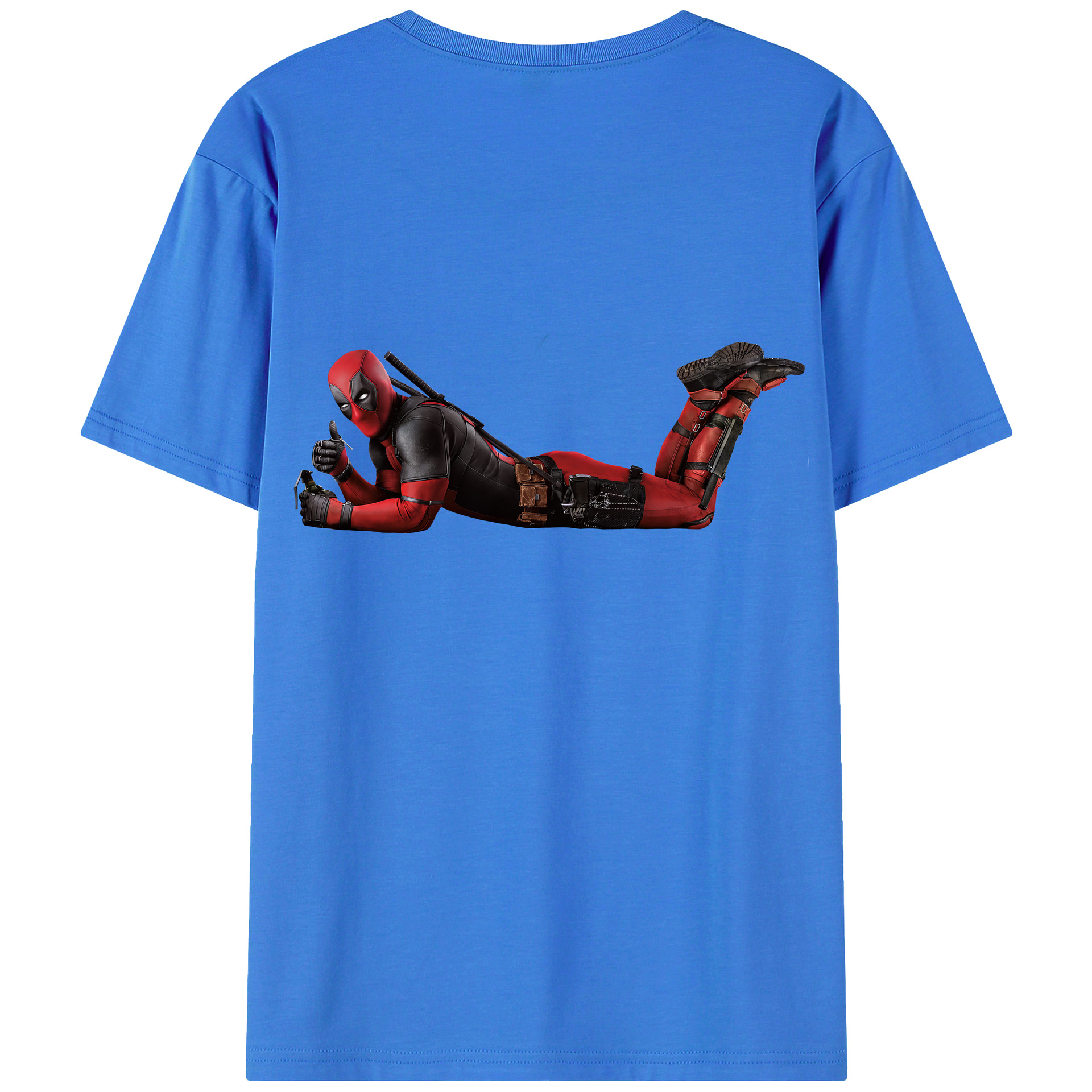（画像用） Deadpool デッドプール 綿100％半袖Tシャツ（背面プリント）