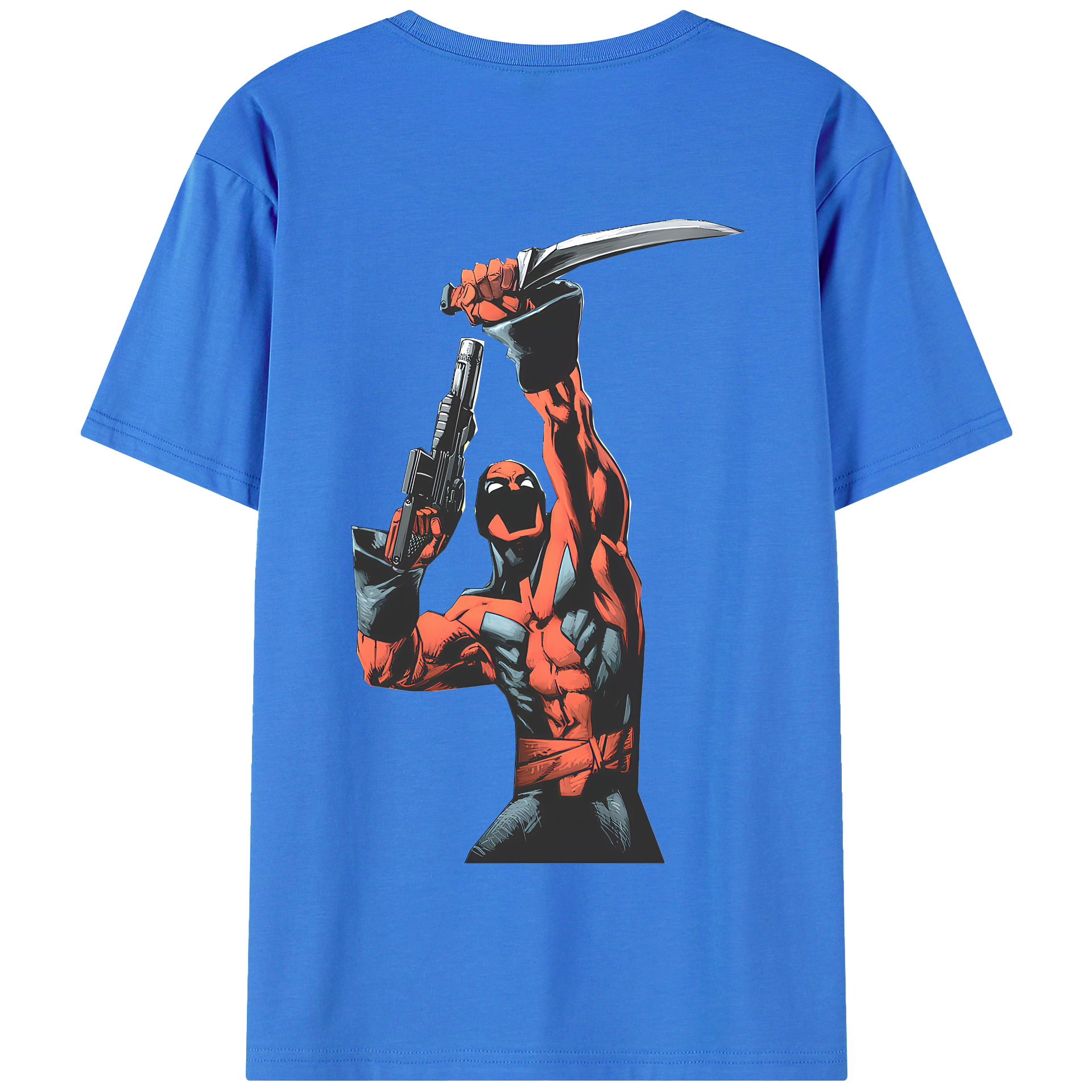 （画像用） Deadpool デッドプール 綿100％半袖Tシャツ（背面プリント）
