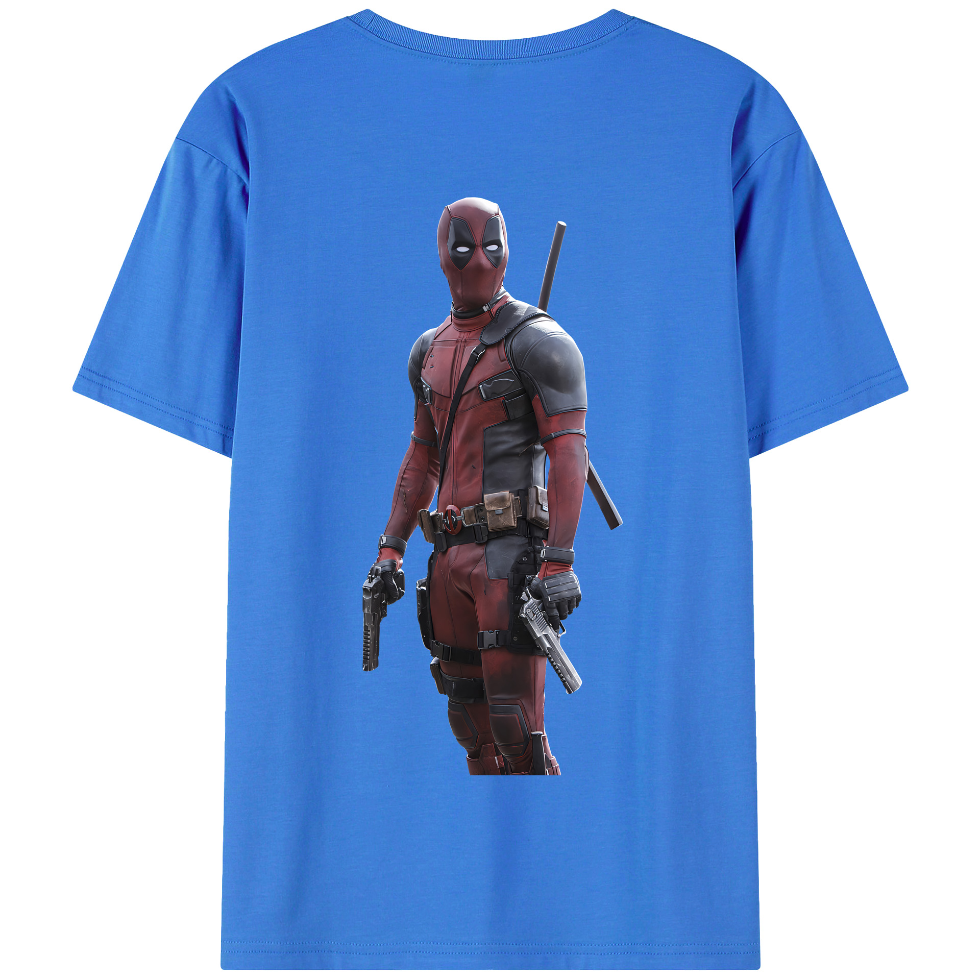 （画像用） Deadpool デッドプール 綿100％半袖Tシャツ（背面プリント）