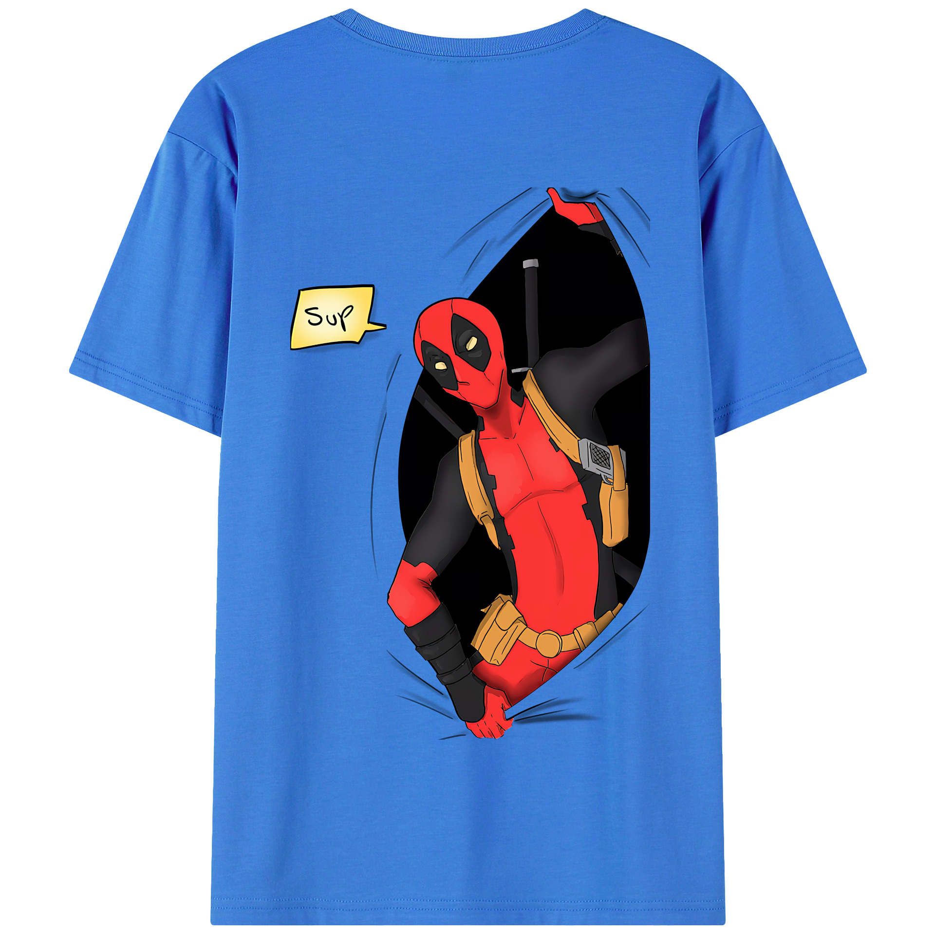 （画像用） Deadpool デッドプール 綿100％半袖Tシャツ（背面プリント）