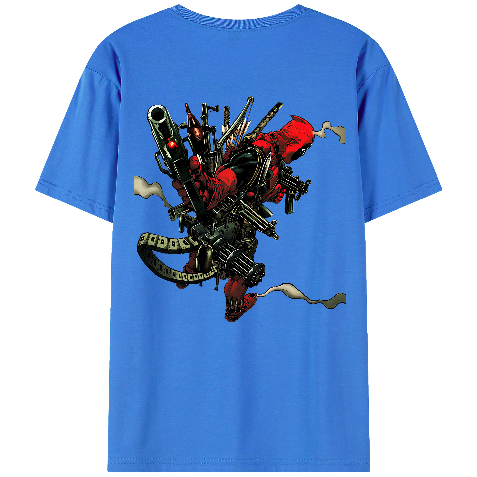 （画像用） Deadpool デッドプール 綿100％半袖Tシャツ（背面プリント）