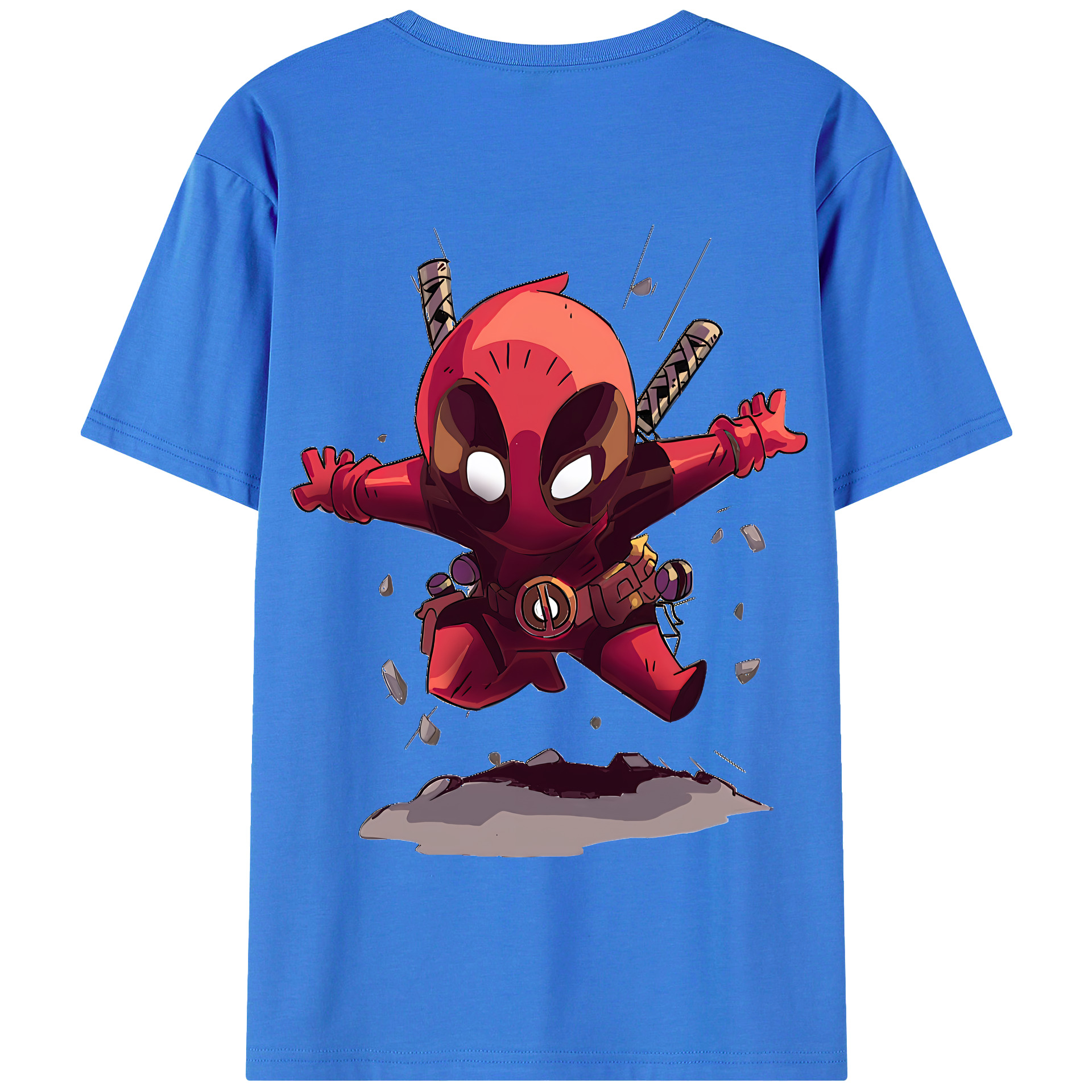 （画像用） Deadpool デッドプール 綿100％半袖Tシャツ（背面プリント）