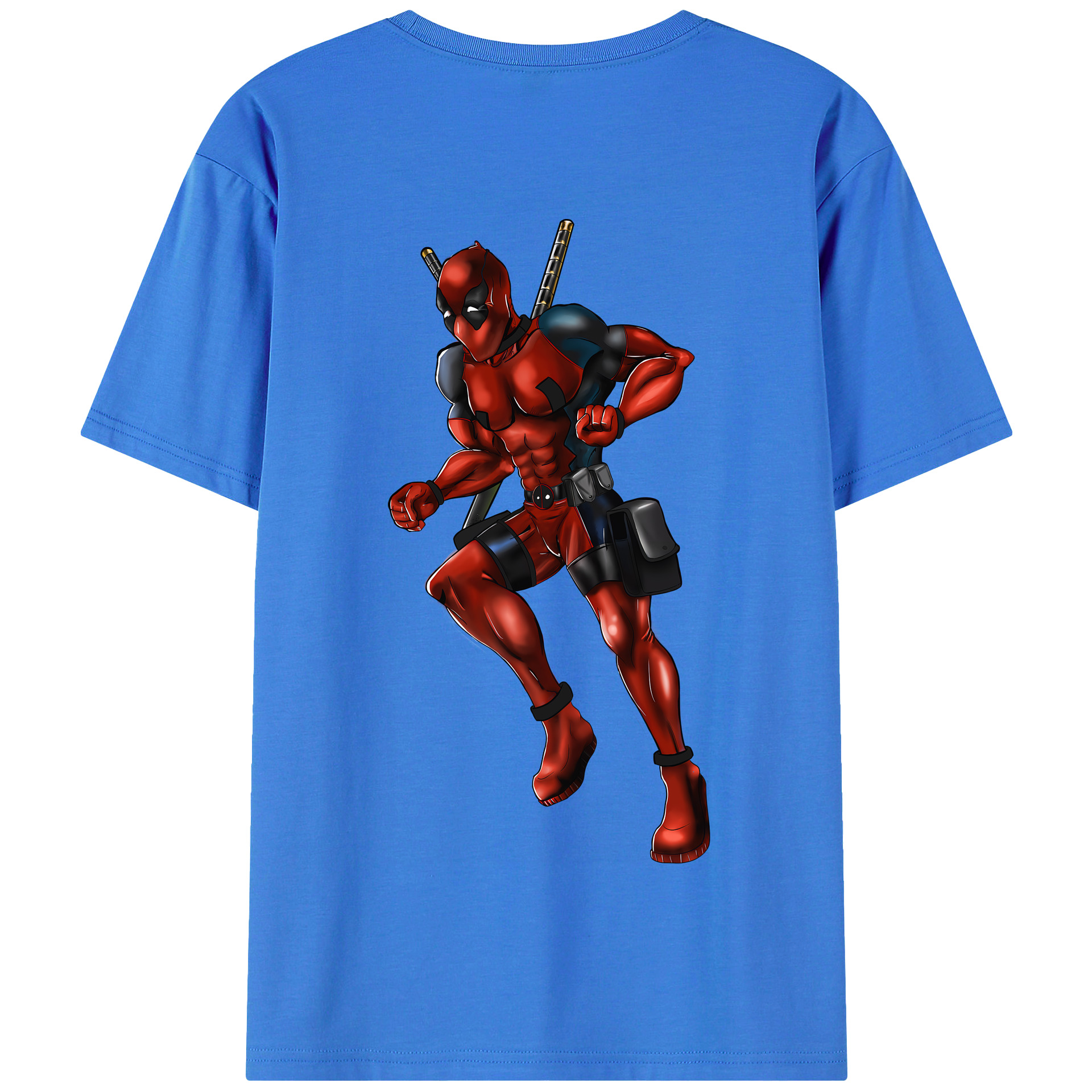 （画像用） Deadpool デッドプール 綿100％半袖Tシャツ（背面プリント）
