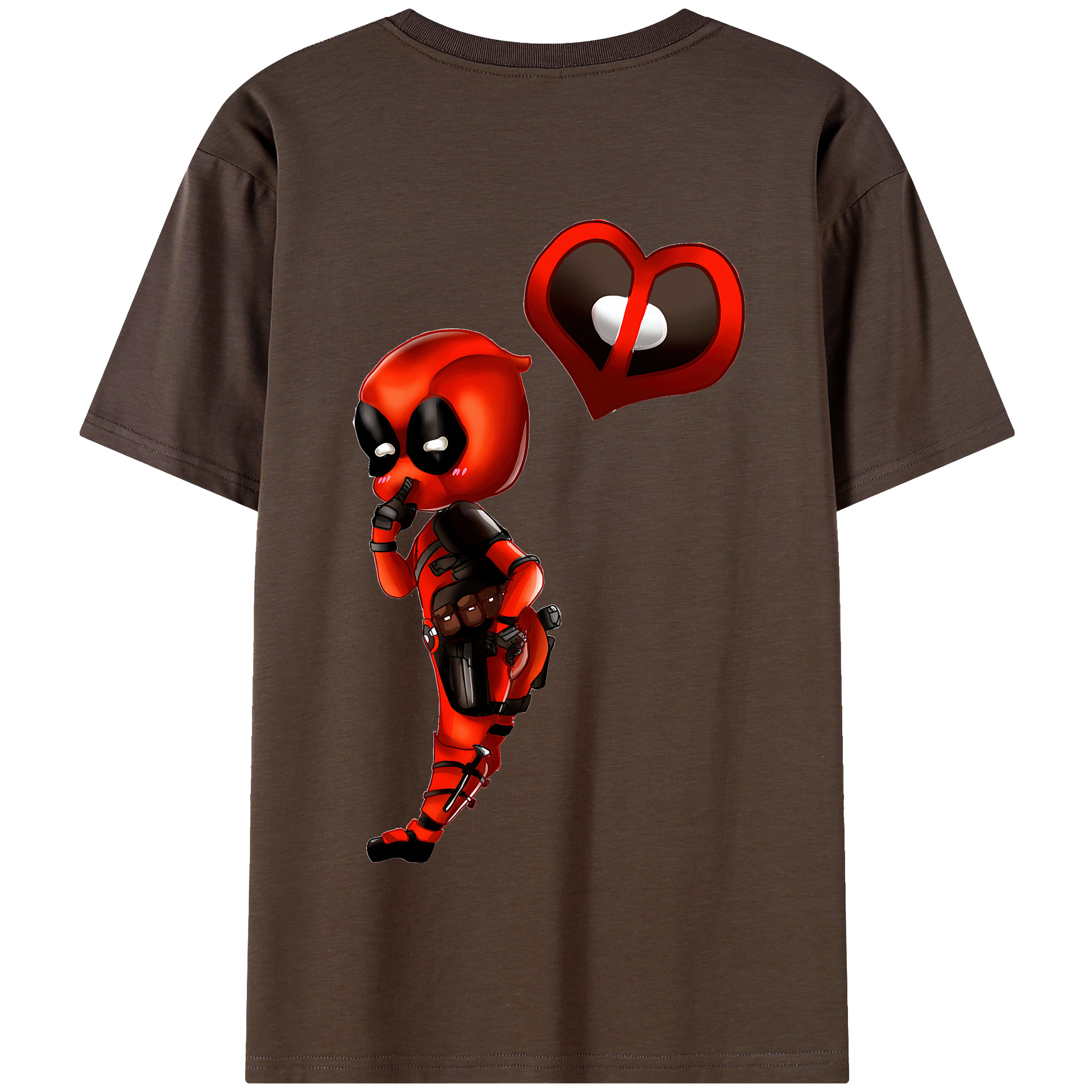 （画像用） Deadpool デッドプール 綿100％半袖Tシャツ（背面プリント）