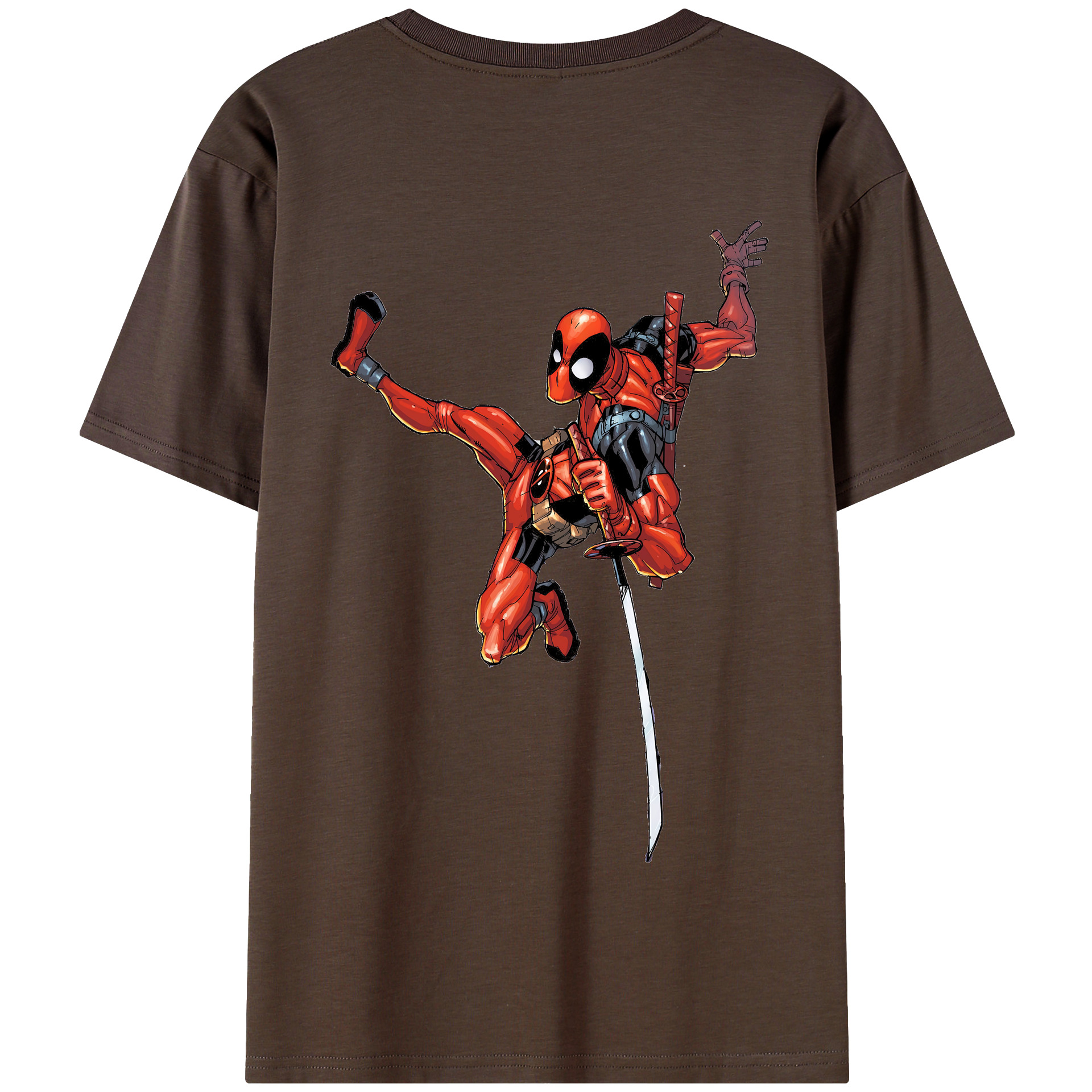 （画像用） Deadpool デッドプール 綿100％半袖Tシャツ（背面プリント）
