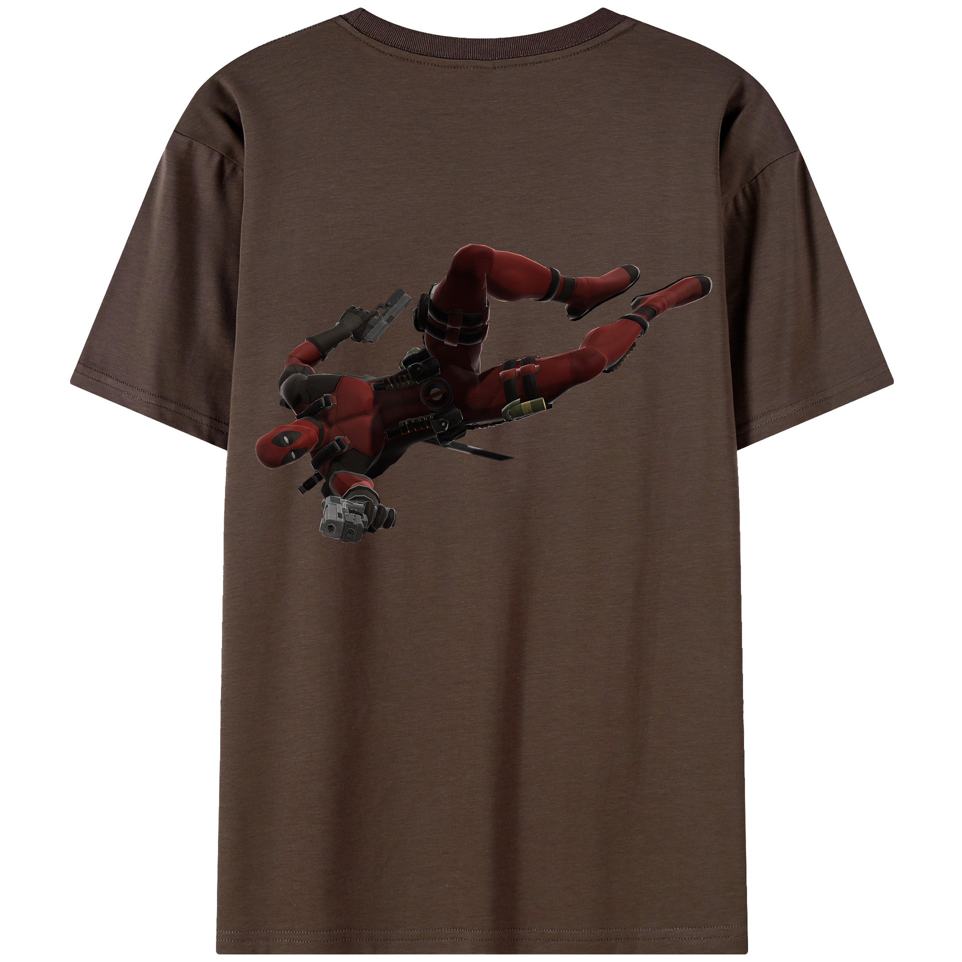 （画像用） Deadpool デッドプール 綿100％半袖Tシャツ（背面プリント）