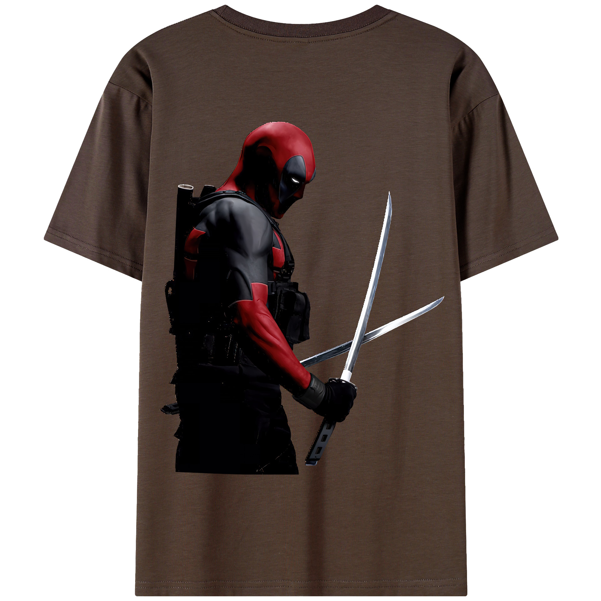 （画像用） Deadpool デッドプール 綿100％半袖Tシャツ（背面プリント）
