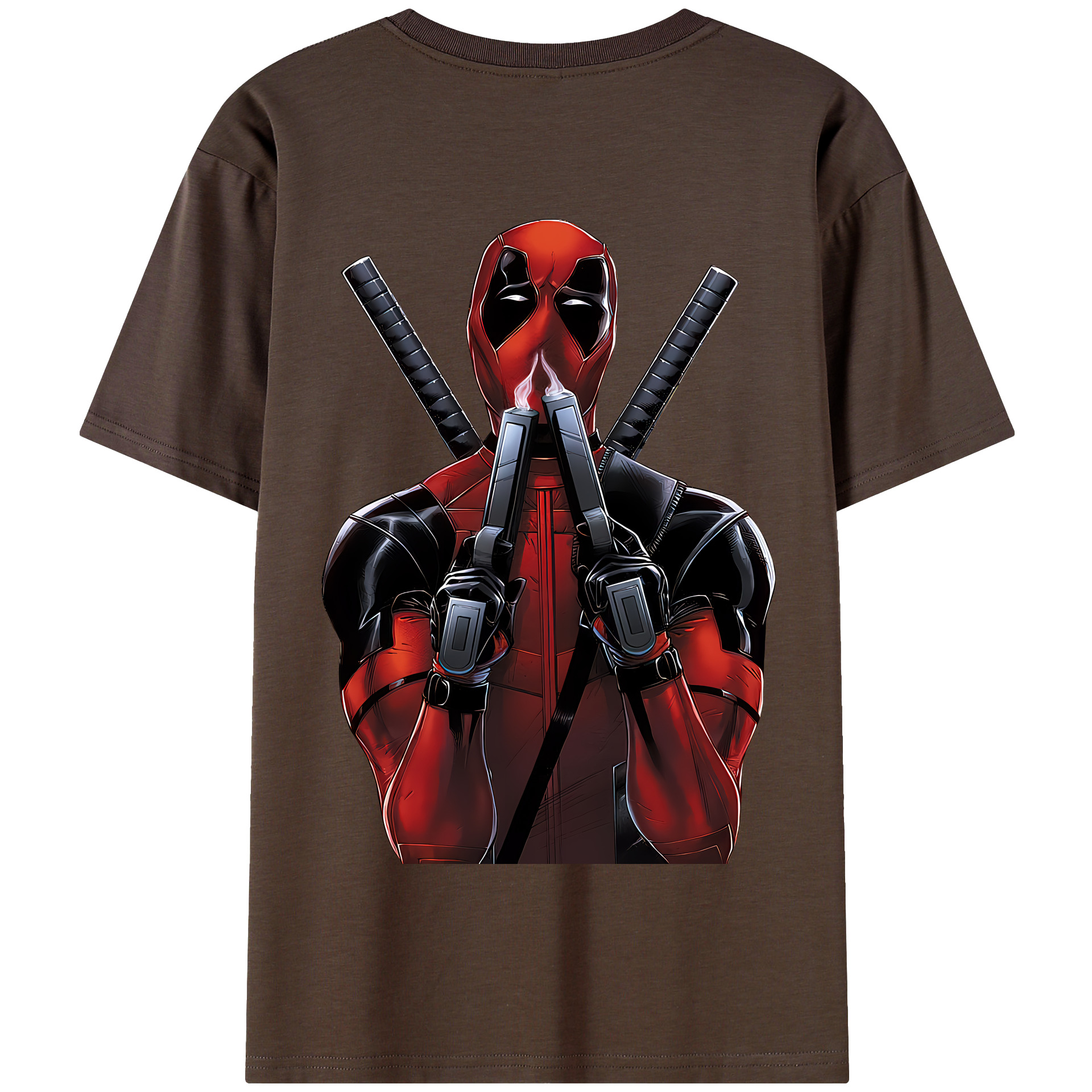 （画像用） Deadpool デッドプール 綿100％半袖Tシャツ（背面プリント）