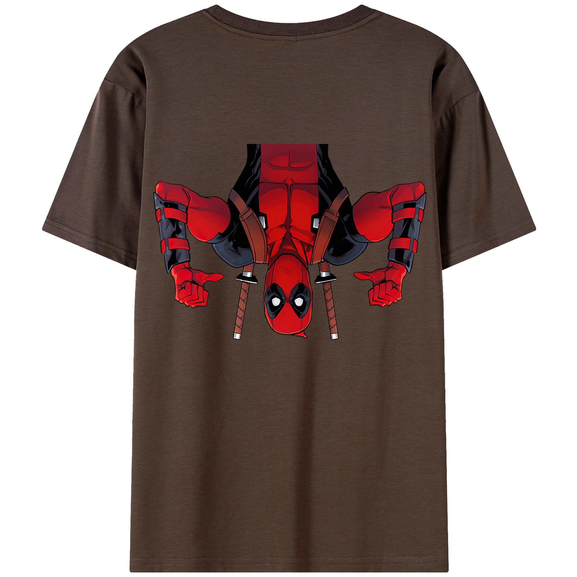 （画像用） Deadpool デッドプール 綿100％半袖Tシャツ（背面プリント）