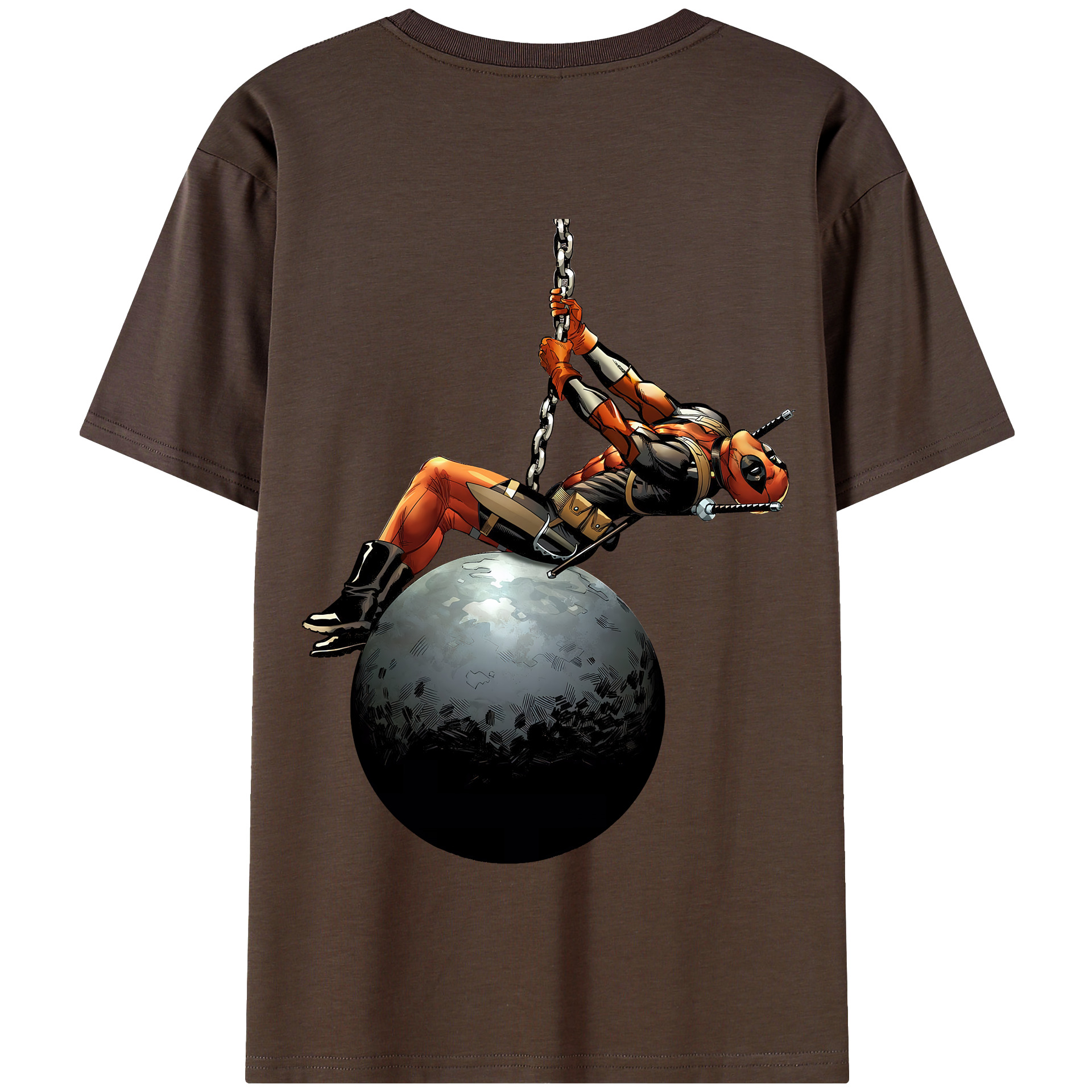 （画像用） Deadpool デッドプール 綿100％半袖Tシャツ（背面プリント）