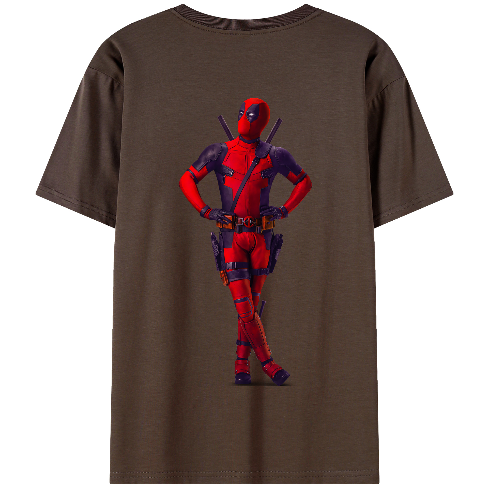 （画像用） Deadpool デッドプール 綿100％半袖Tシャツ（背面プリント）