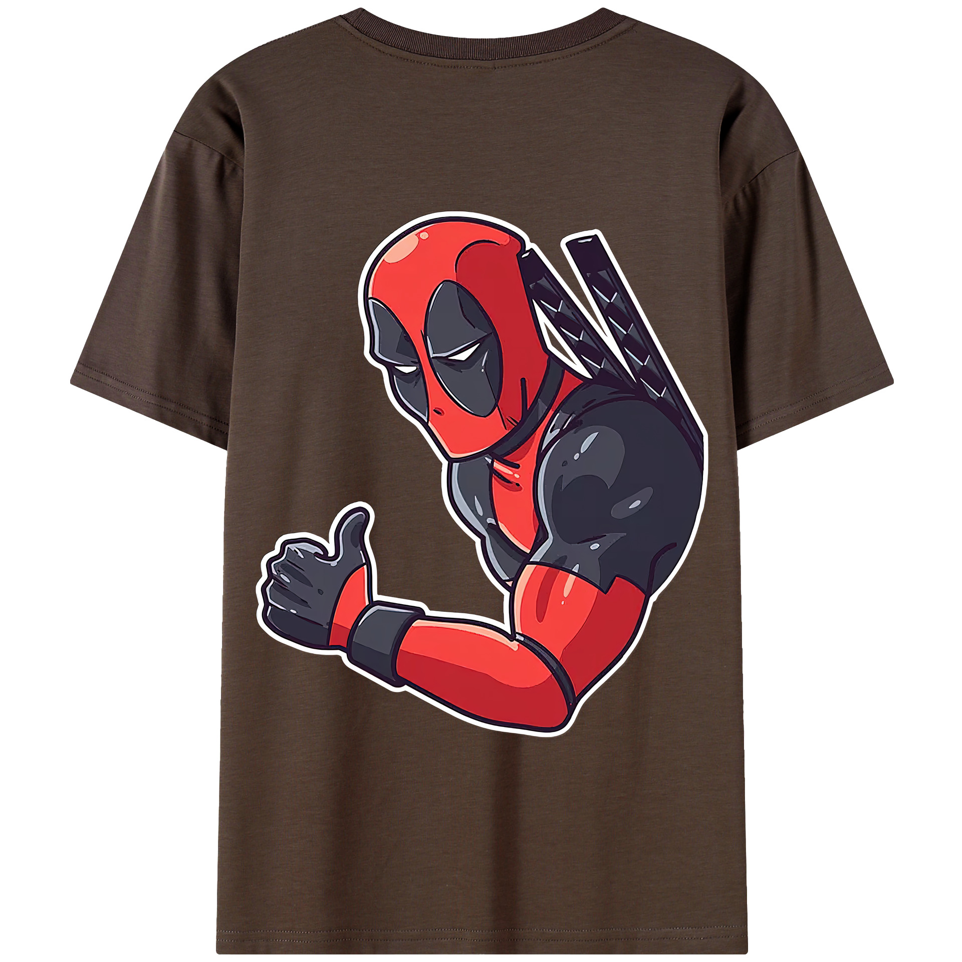 （画像用） Deadpool デッドプール 綿100％半袖Tシャツ（背面プリント）
