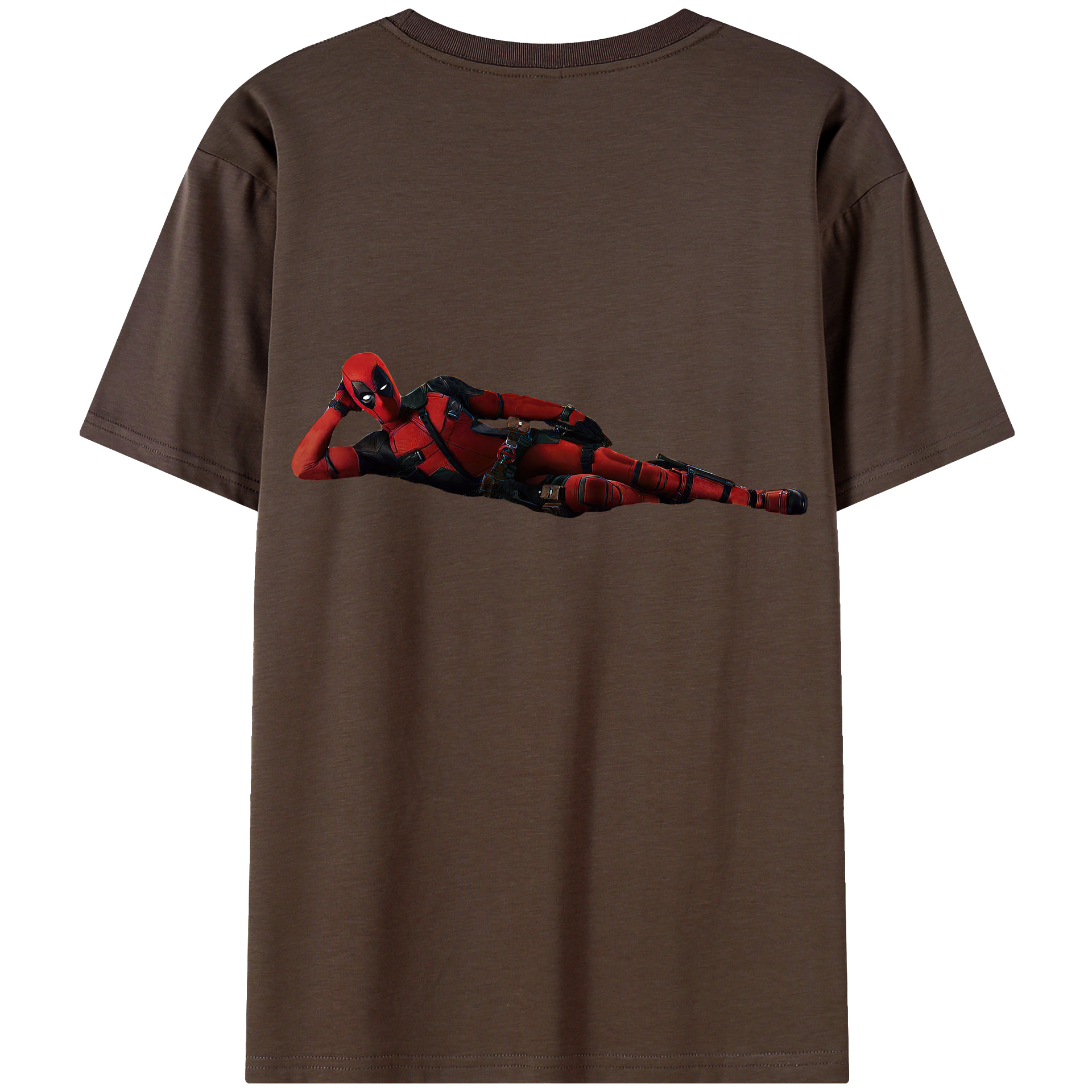（画像用） Deadpool デッドプール 綿100％半袖Tシャツ（背面プリント）