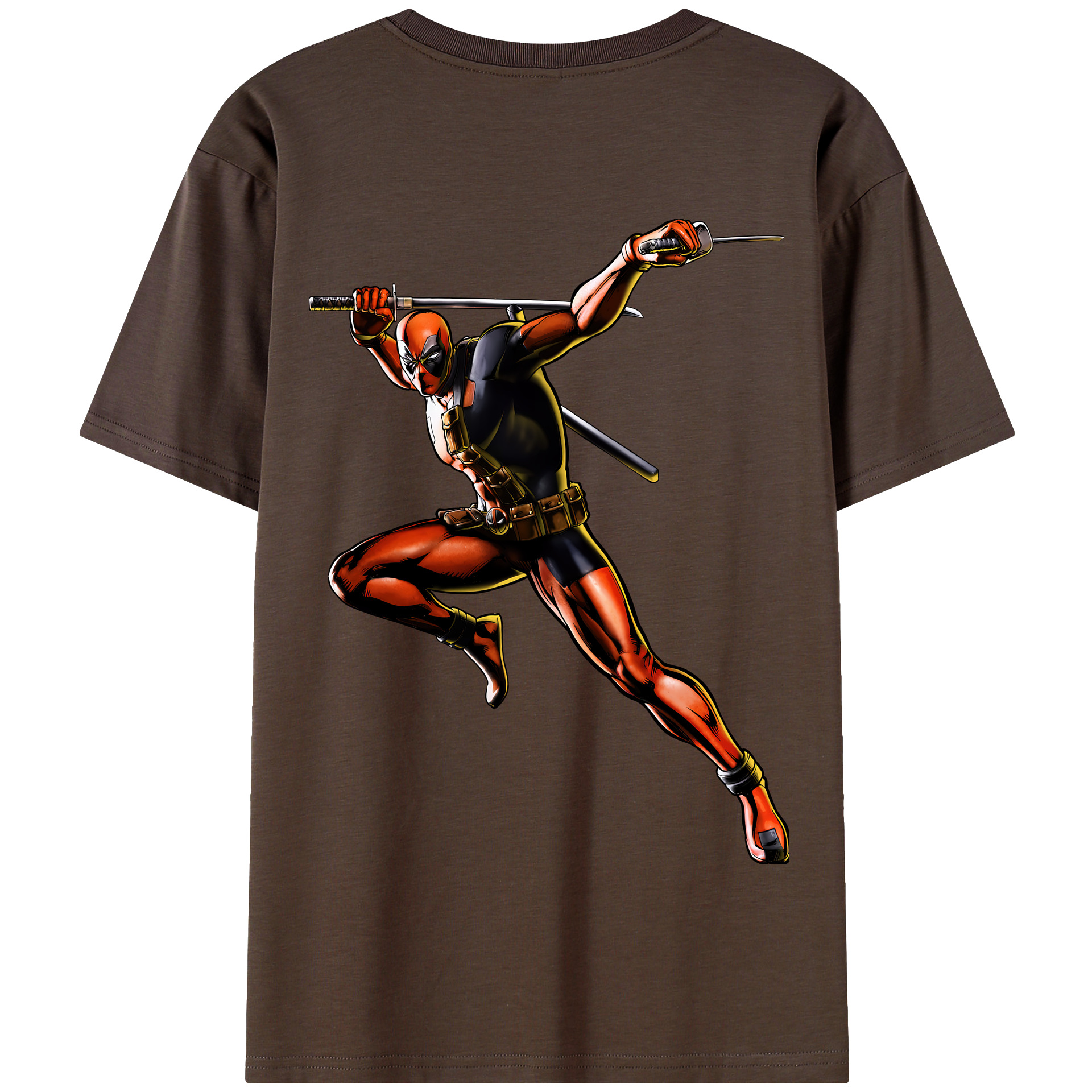 （画像用） Deadpool デッドプール 綿100％半袖Tシャツ（背面プリント）
