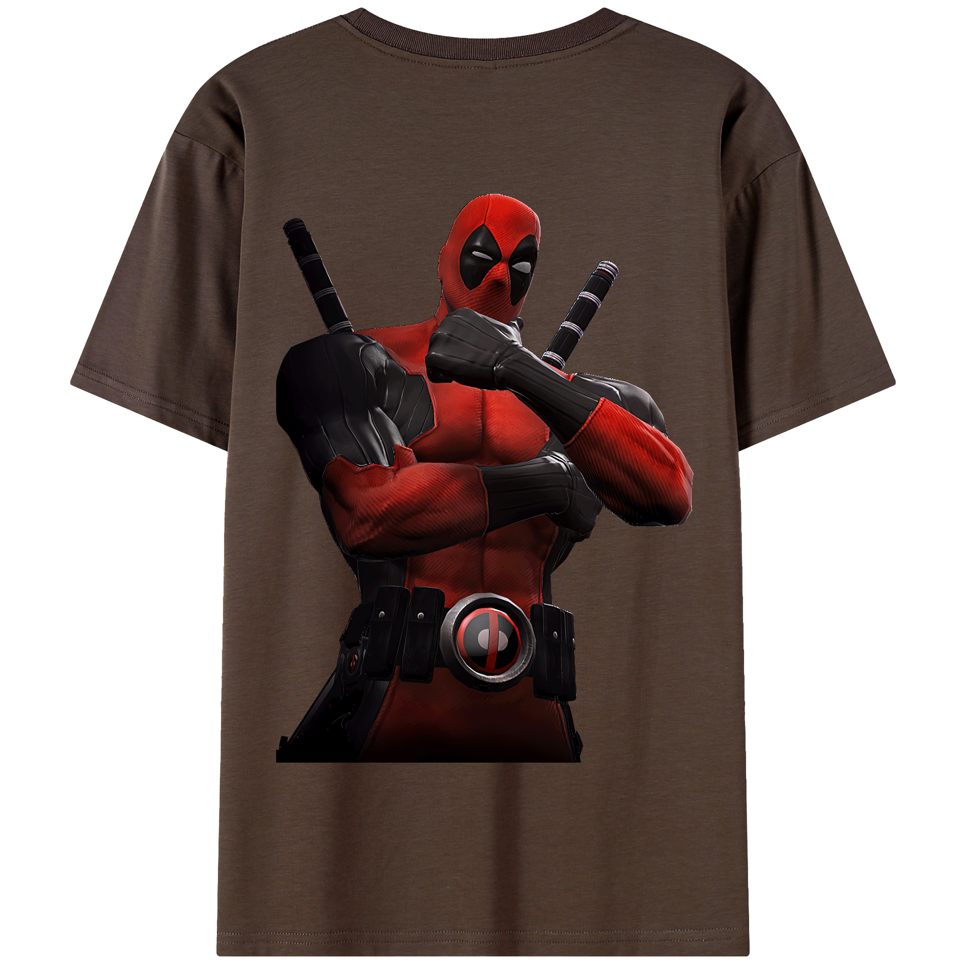 （画像用） Deadpool デッドプール 綿100％半袖Tシャツ（背面プリント）