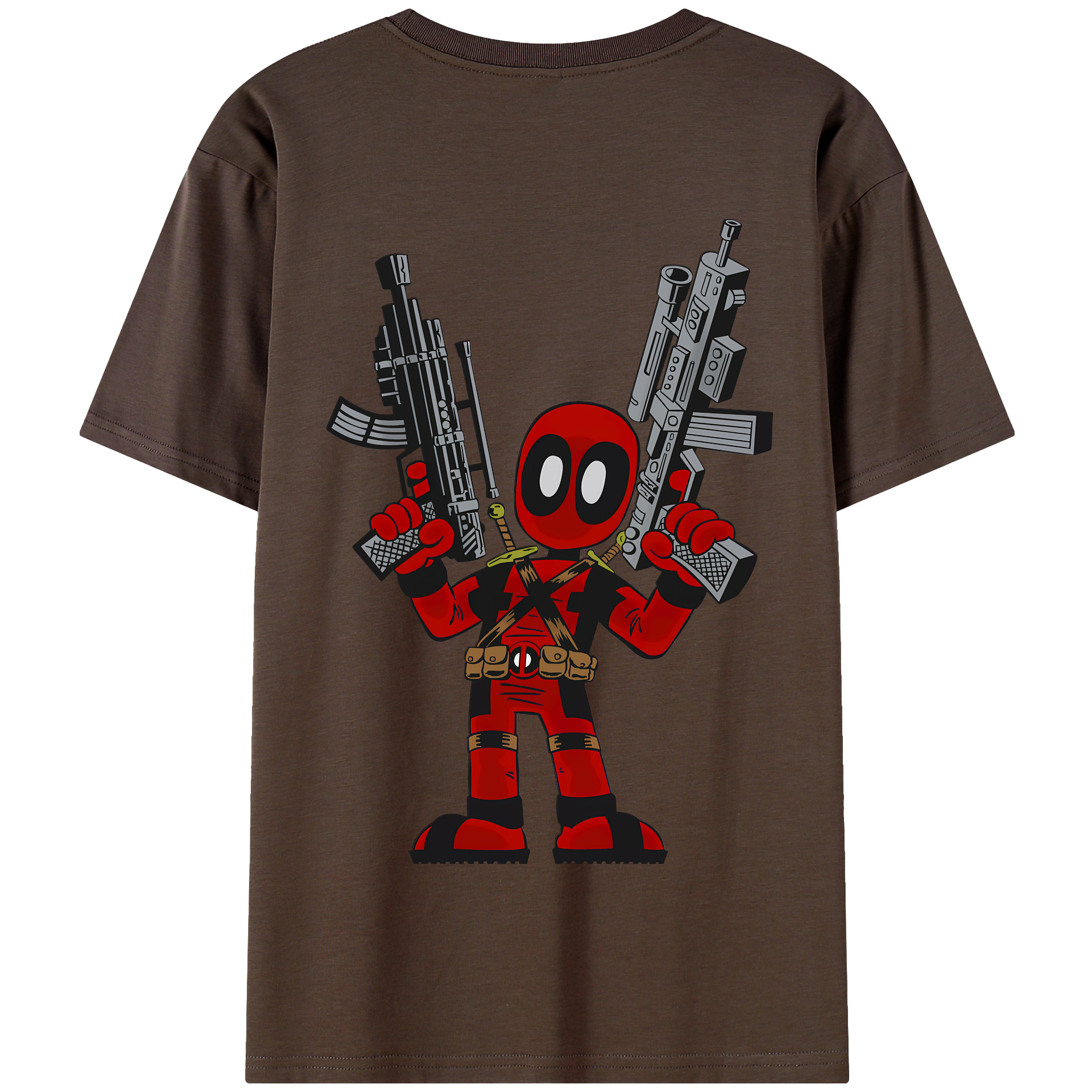 （画像用） Deadpool デッドプール 綿100％半袖Tシャツ（背面プリント）