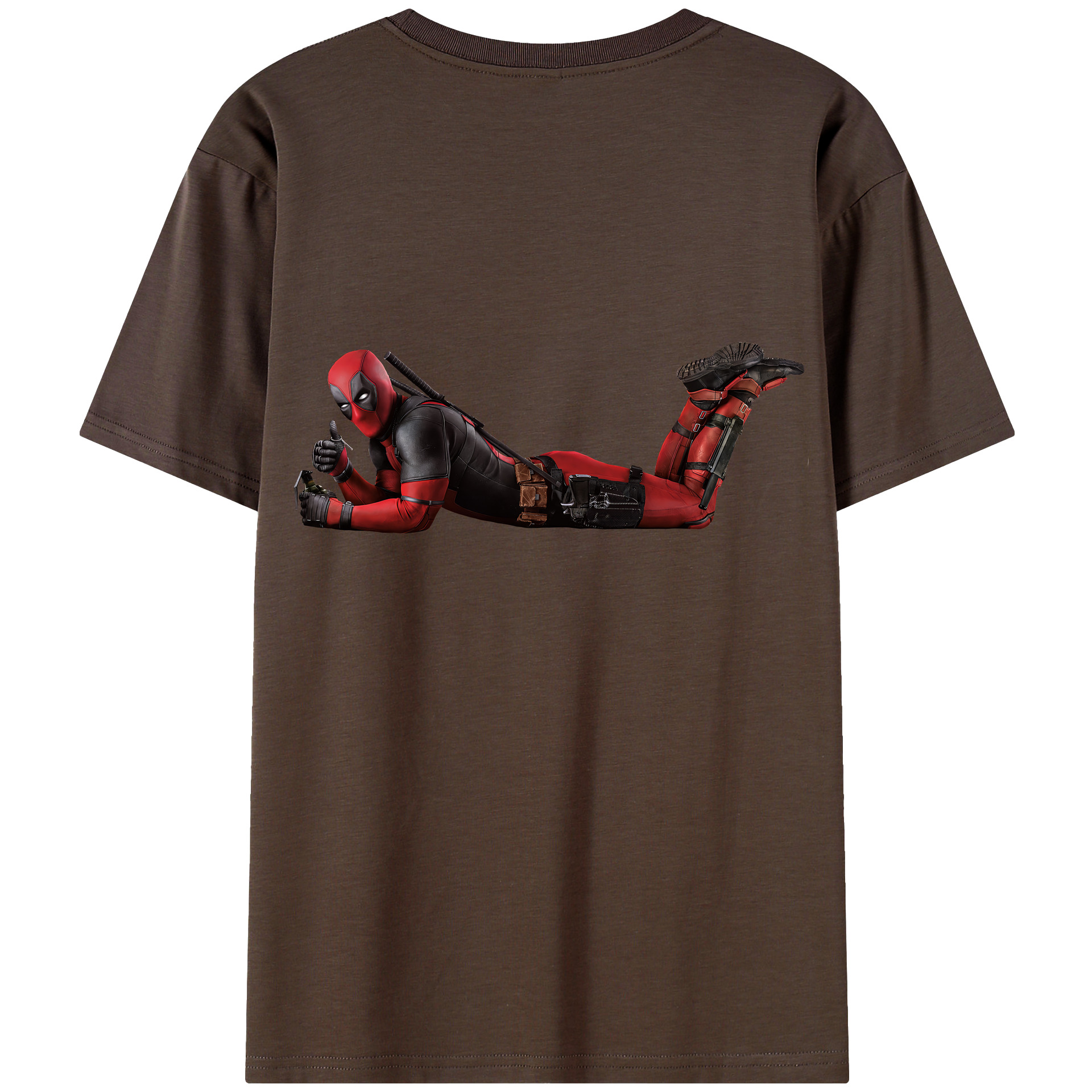 （画像用） Deadpool デッドプール 綿100％半袖Tシャツ（背面プリント）